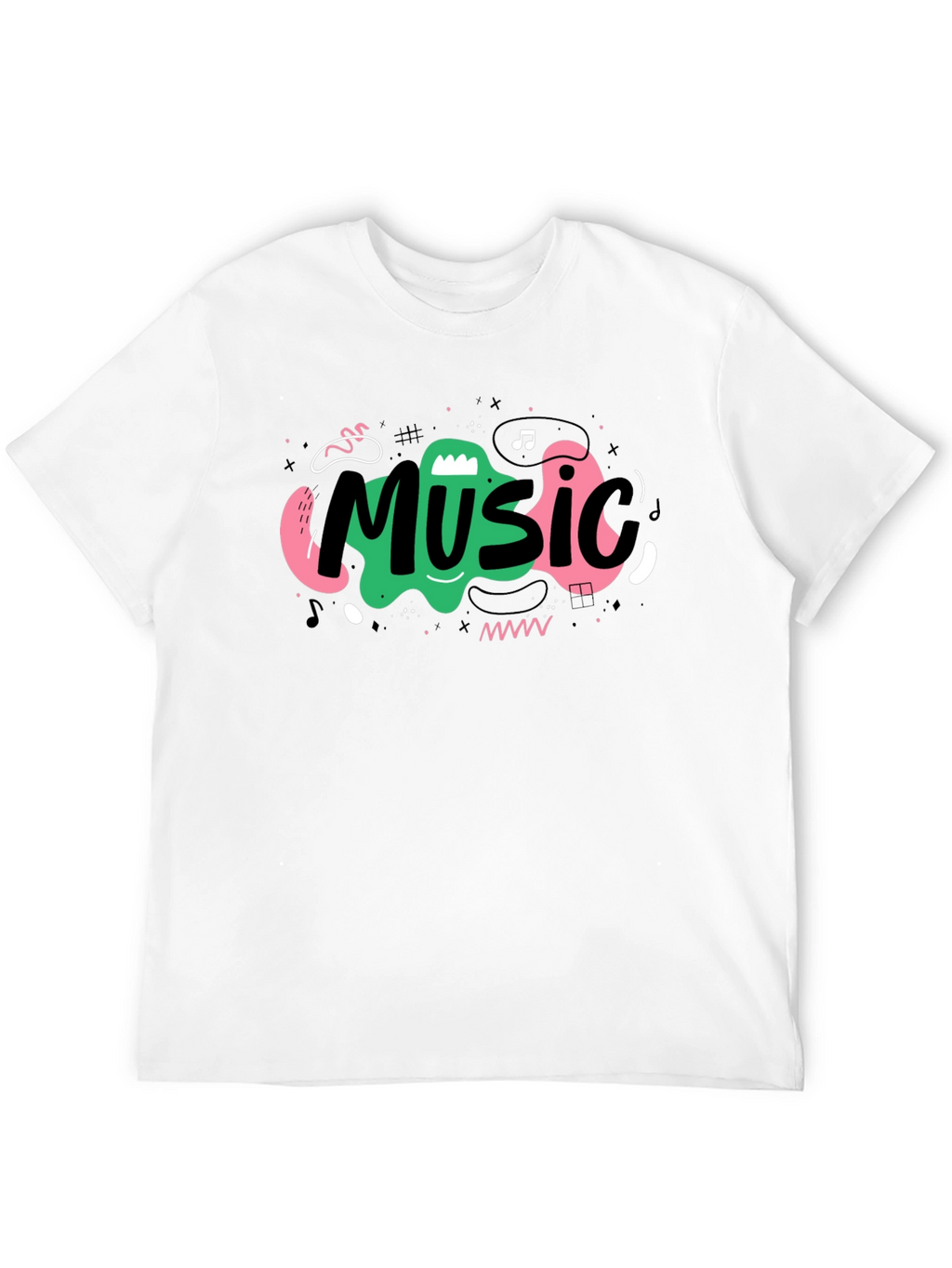Music Design Black T-Shirt