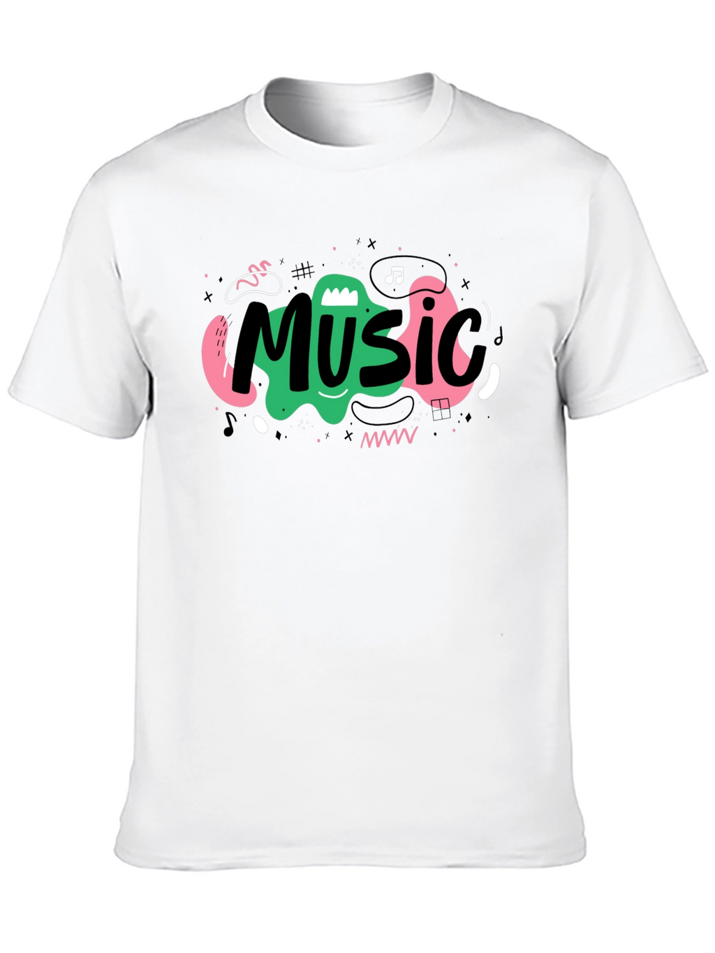 Music Design Black T-Shirt