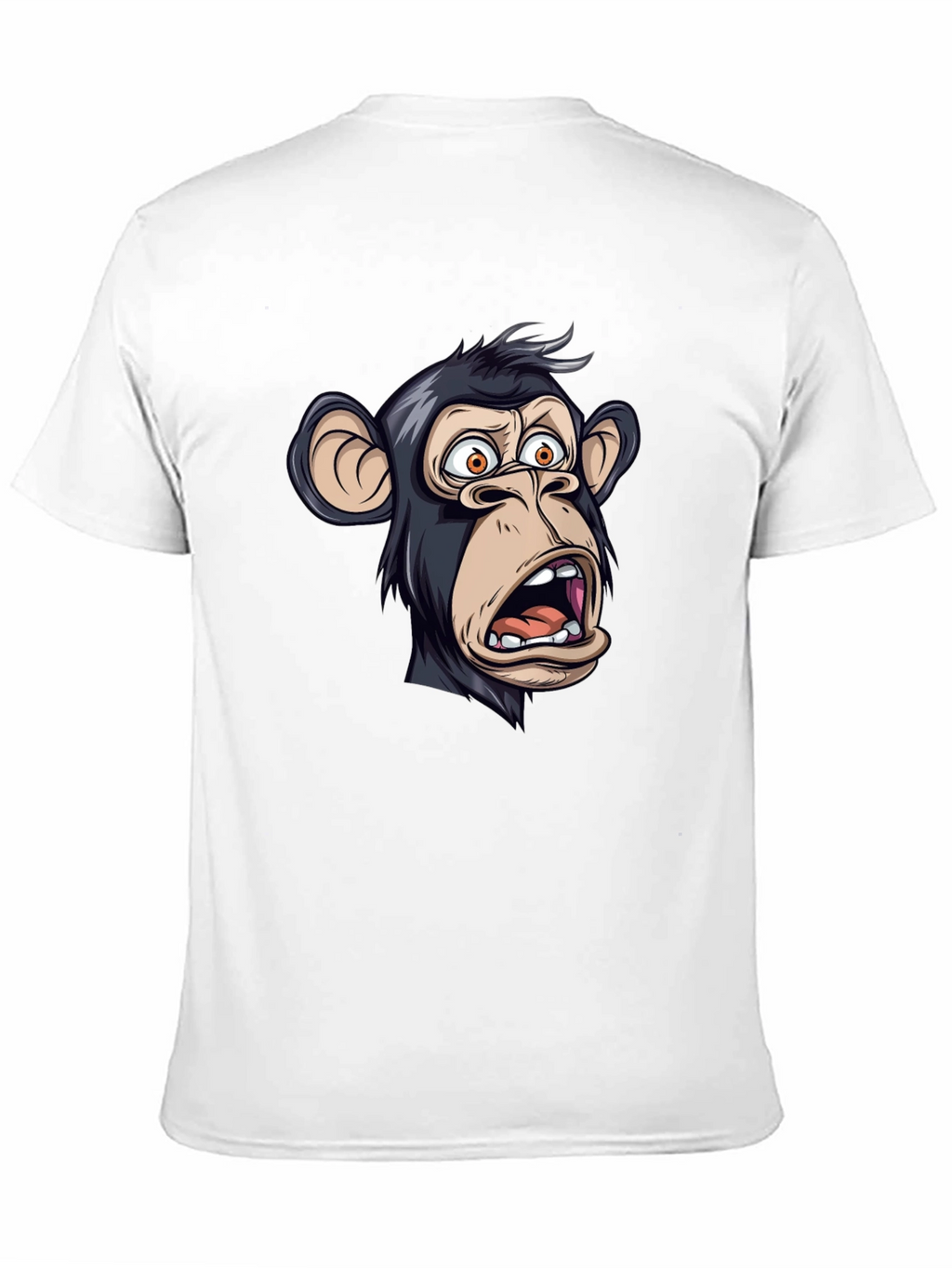 Funny Monkey Graphic T-Shirt - Black Crew Neck