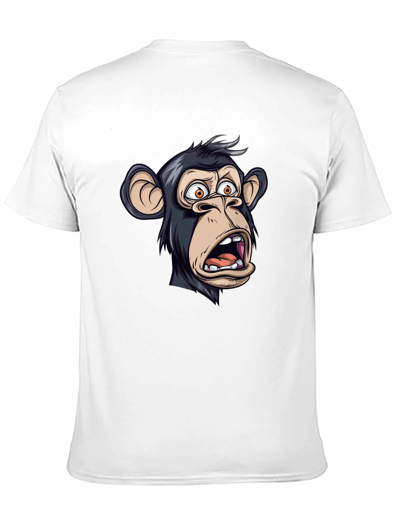 Funny Monkey Graphic T-Shirt - Black Crew Neck