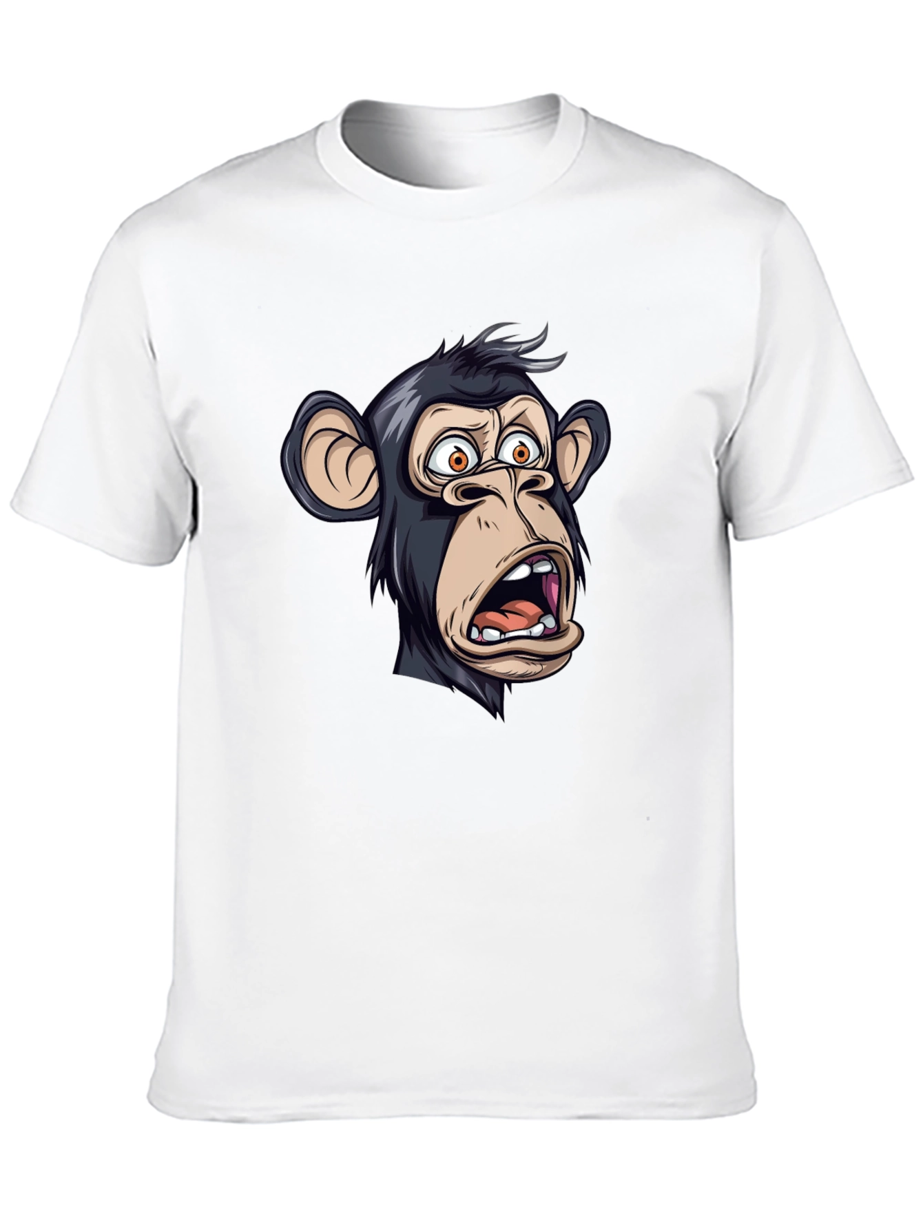 Funny Monkey Graphic T-Shirt - Black Crew Neck