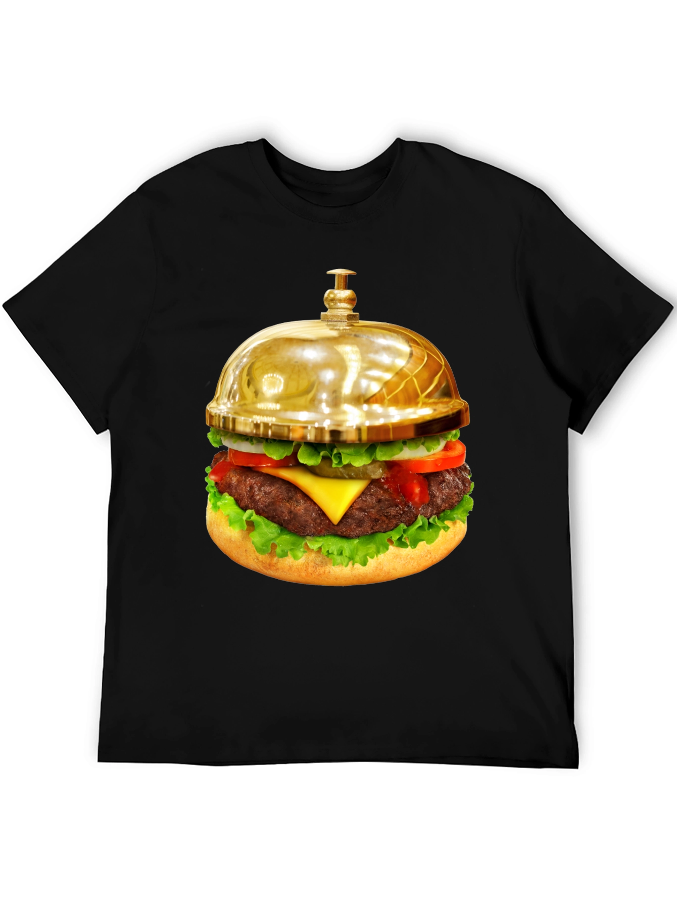 Gourmet Burger Bell Graphic Tee - Unique Foodie Fashion