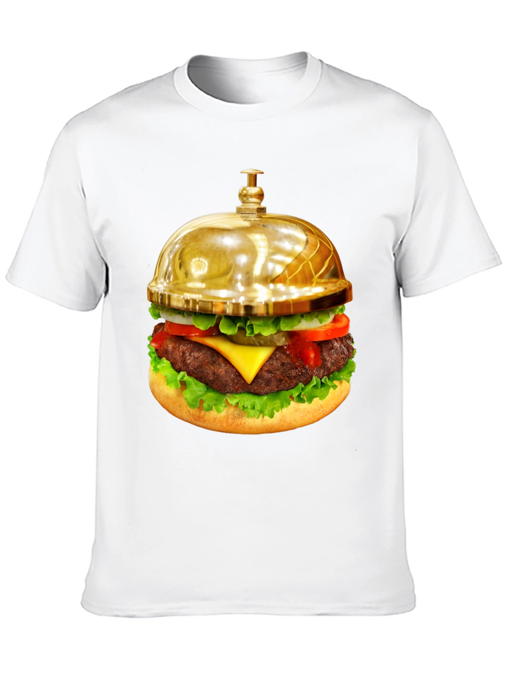 Gourmet Burger Bell Graphic Tee - Unique Foodie Fashion