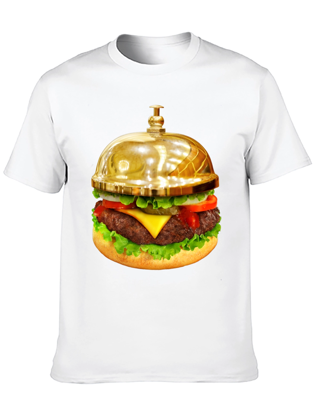 Gourmet Burger Bell Graphic Tee - Unique Foodie Fashion