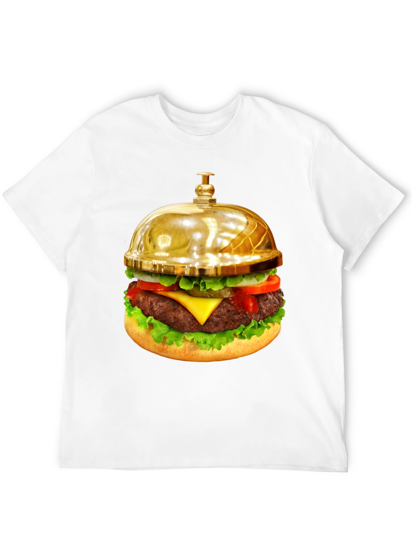 Gourmet Burger Bell Graphic Tee - Unique Foodie Fashion