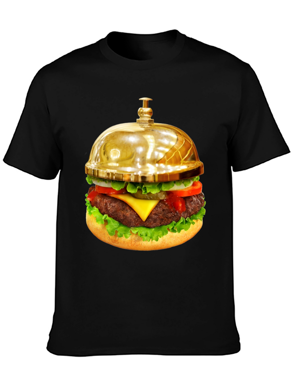 Gourmet Burger Bell Graphic Tee - Unique Foodie Fashion