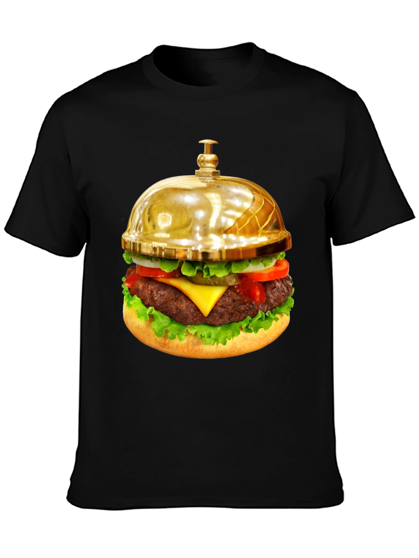 Gourmet Burger Bell Graphic Tee - Unique Foodie Fashion