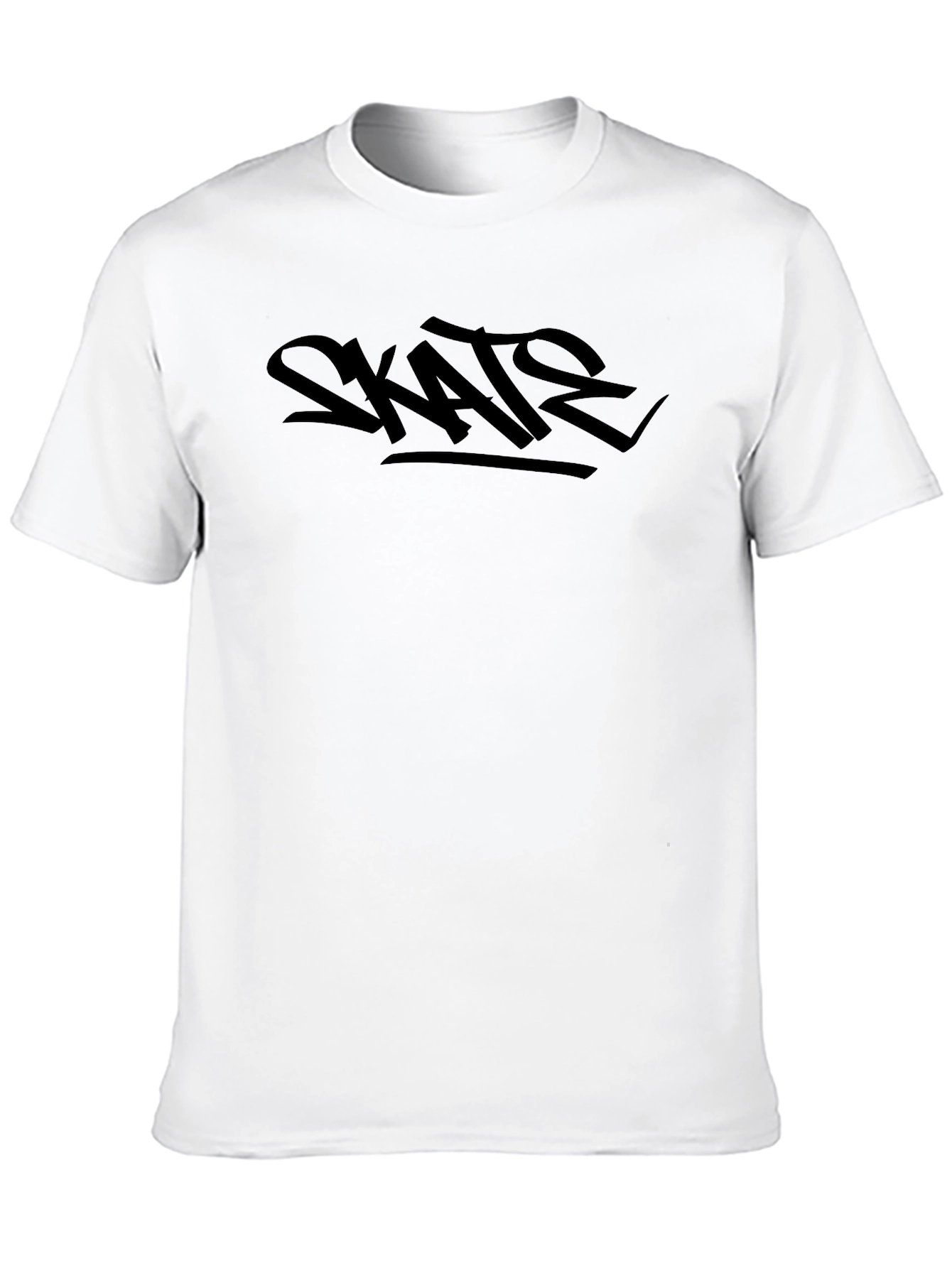 Skate Graphic Tee - Black Cotton T-Shirt