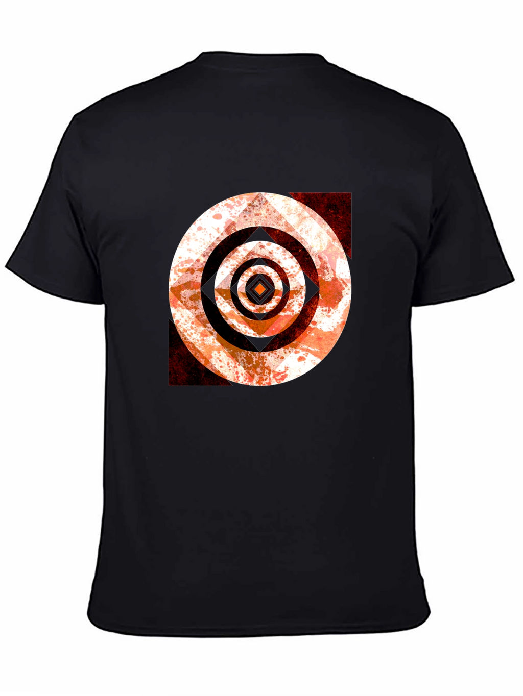 Abstract Target Graphic Tee - Black