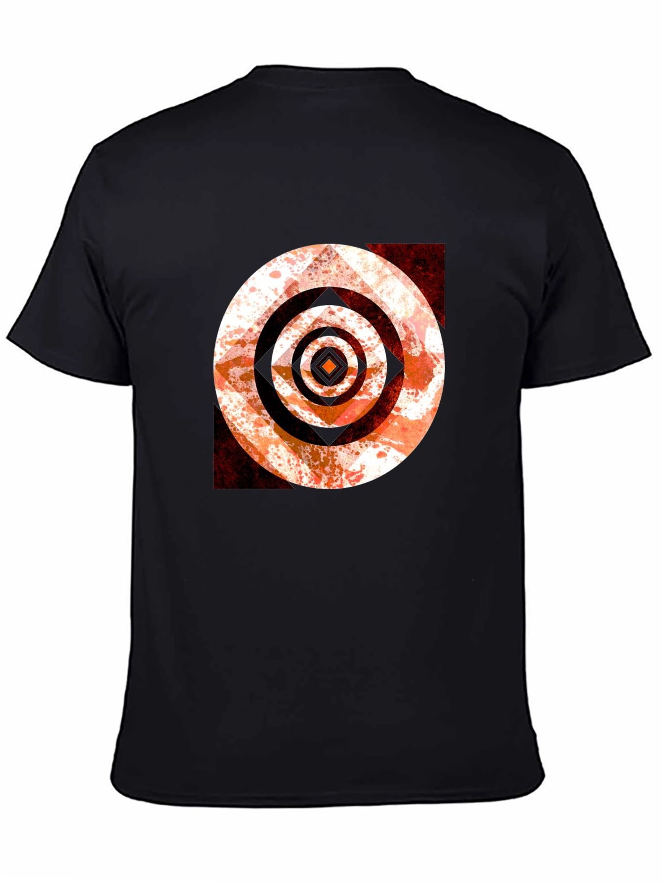 Abstract Target Graphic Tee - Black