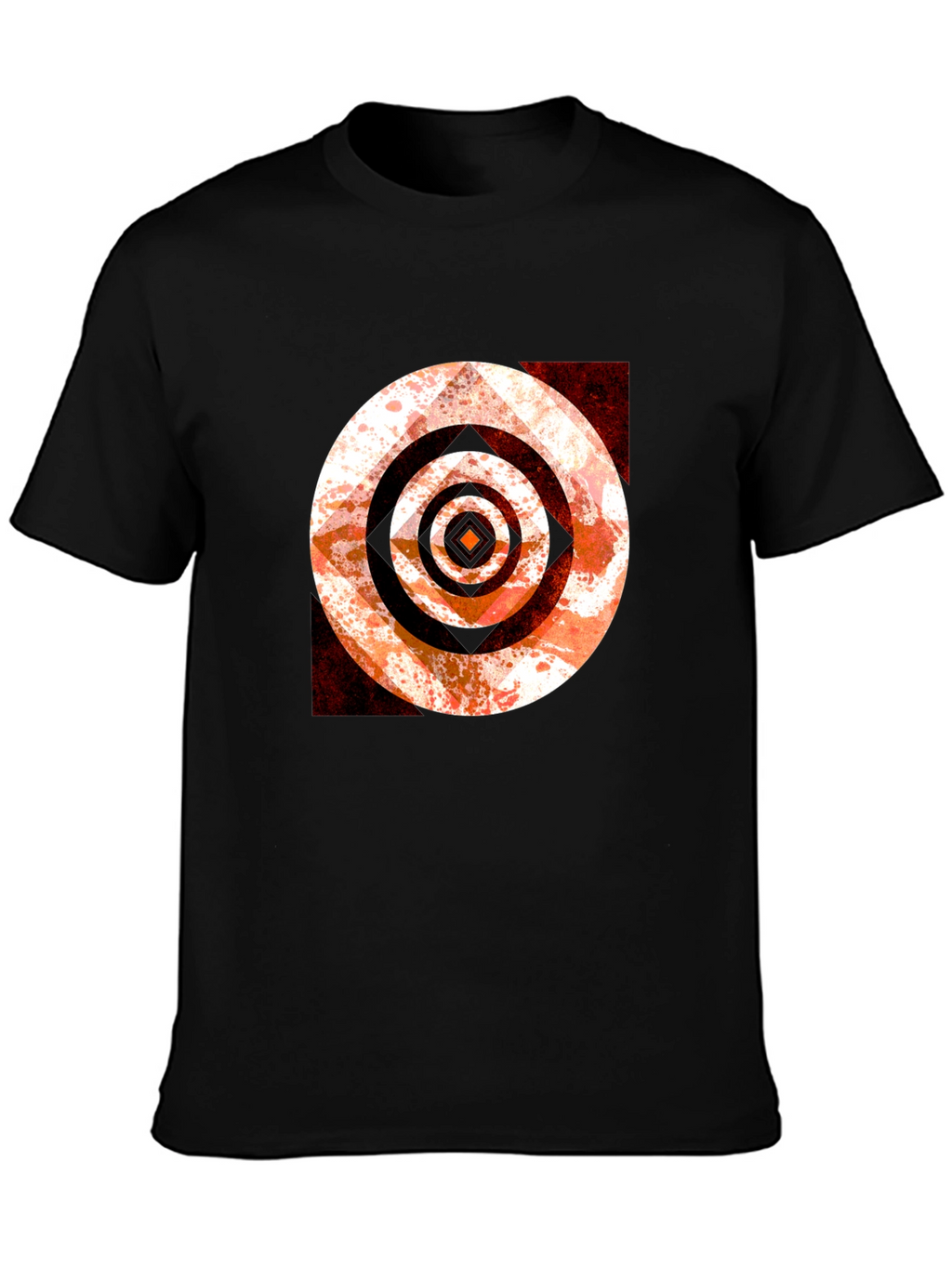 Abstract Target Graphic Tee - Black