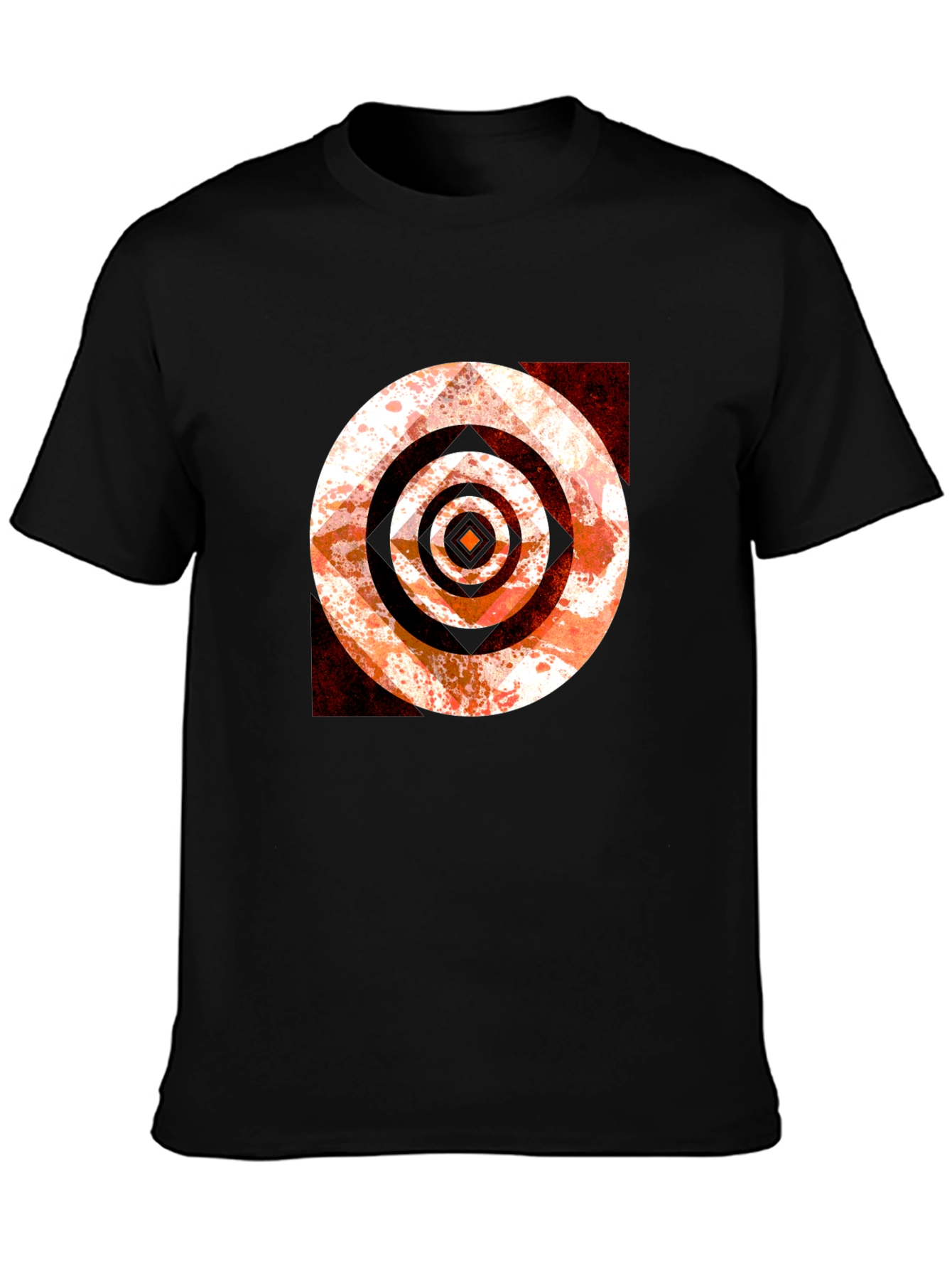 Abstract Target Graphic Tee - Black
