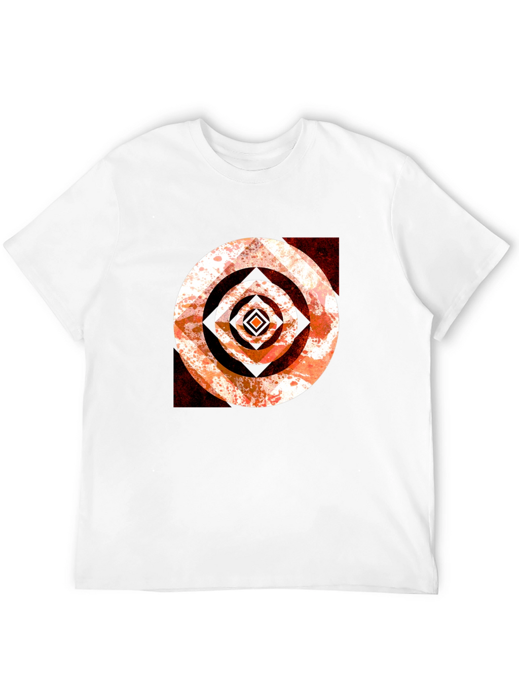 Abstract Target Graphic Tee - Black