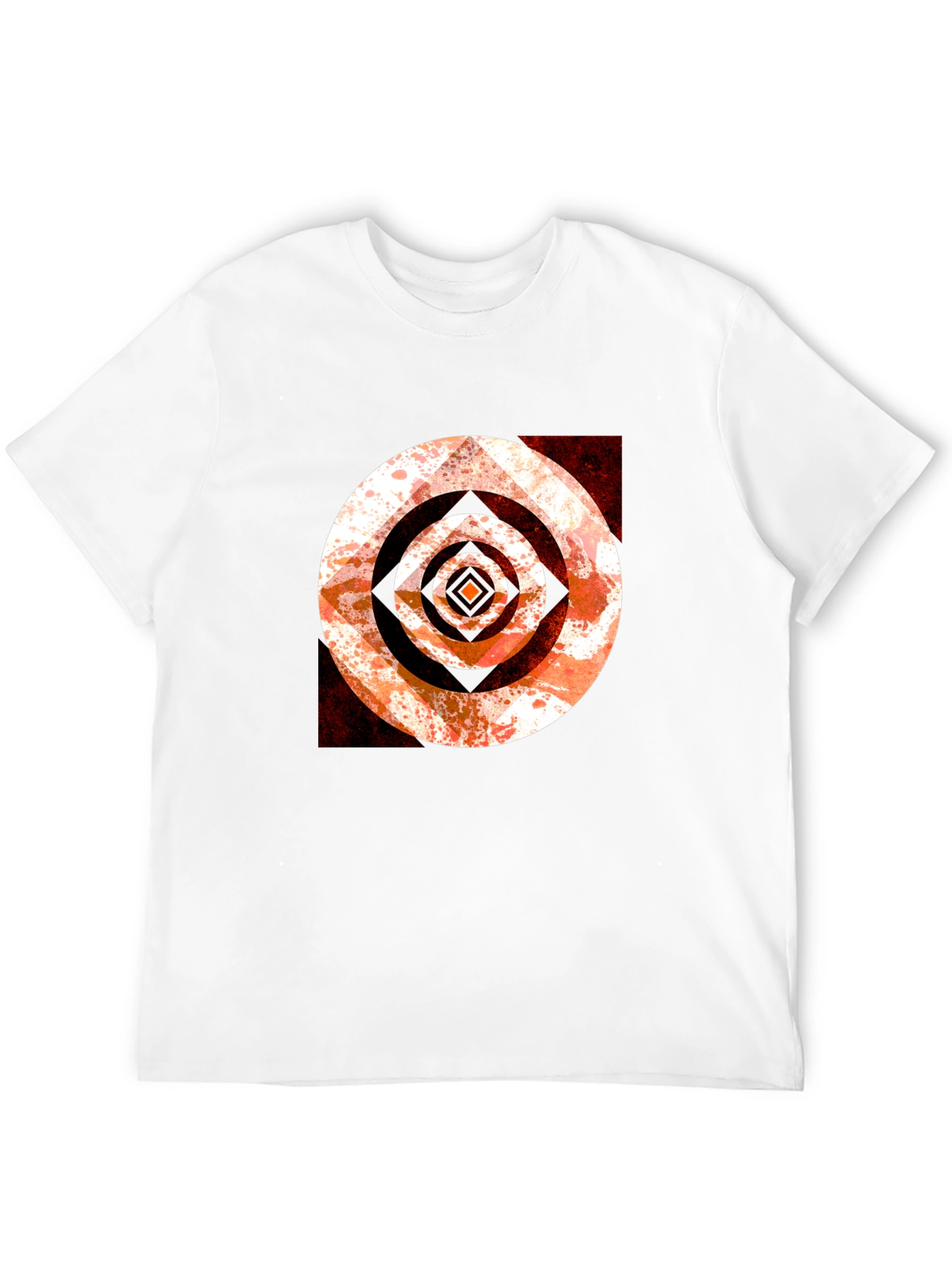 Abstract Target Graphic Tee - Black