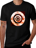 Abstract Target Graphic Tee - Black