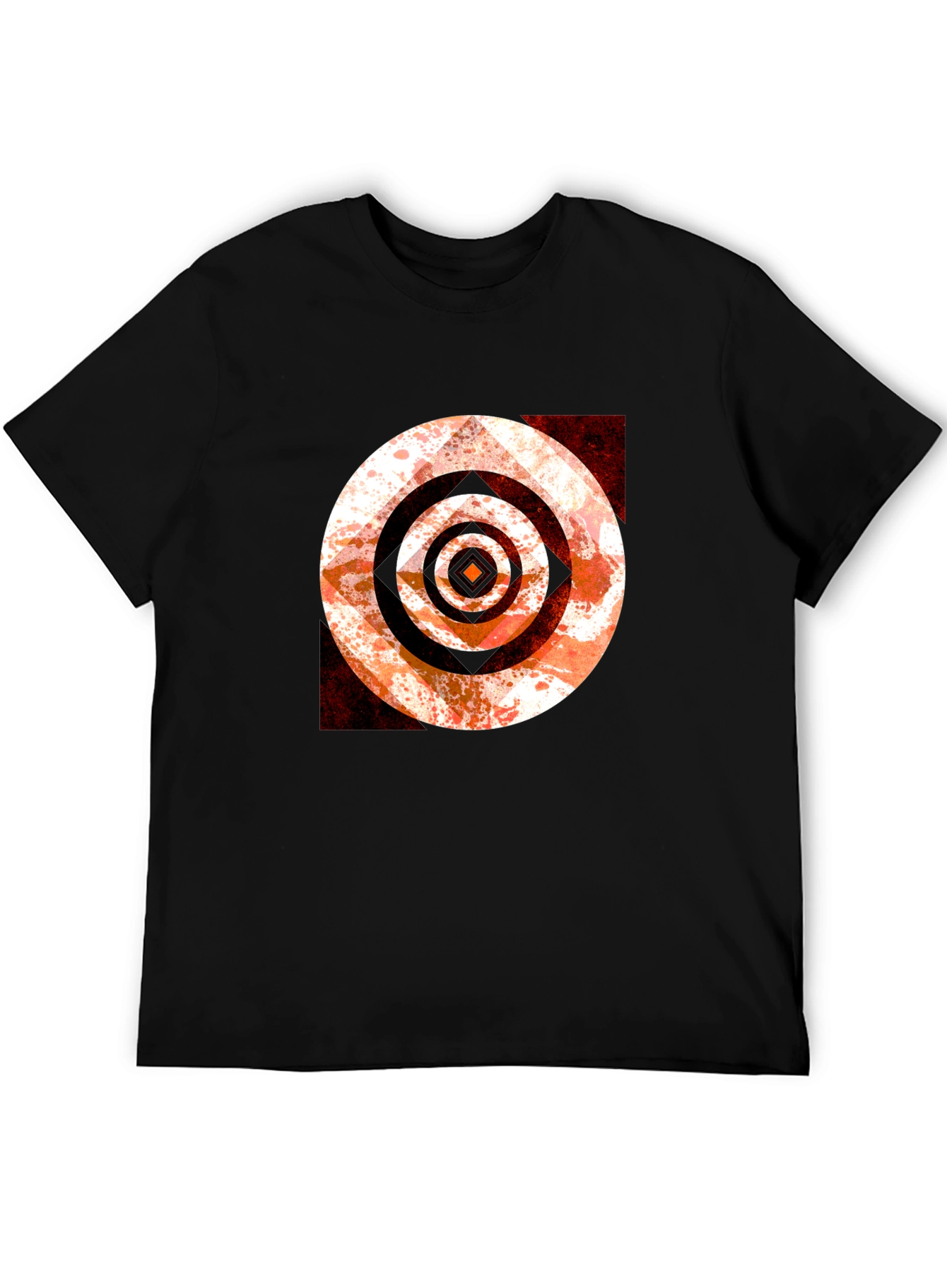 Abstract Target Graphic Tee - Black