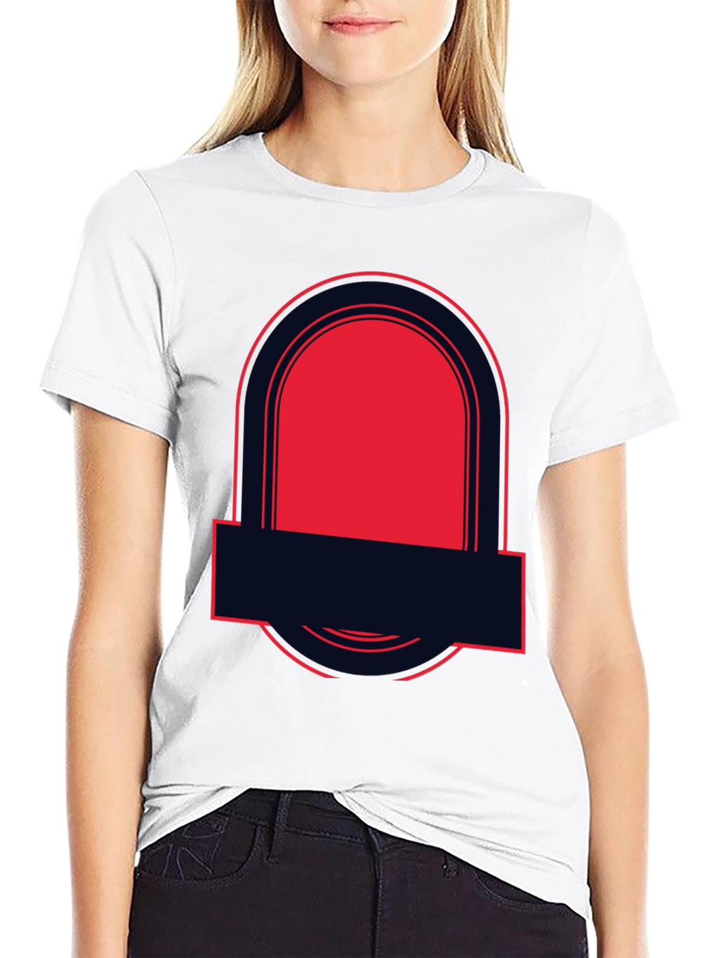 Bold Graphic Tee - Black with Red Accent