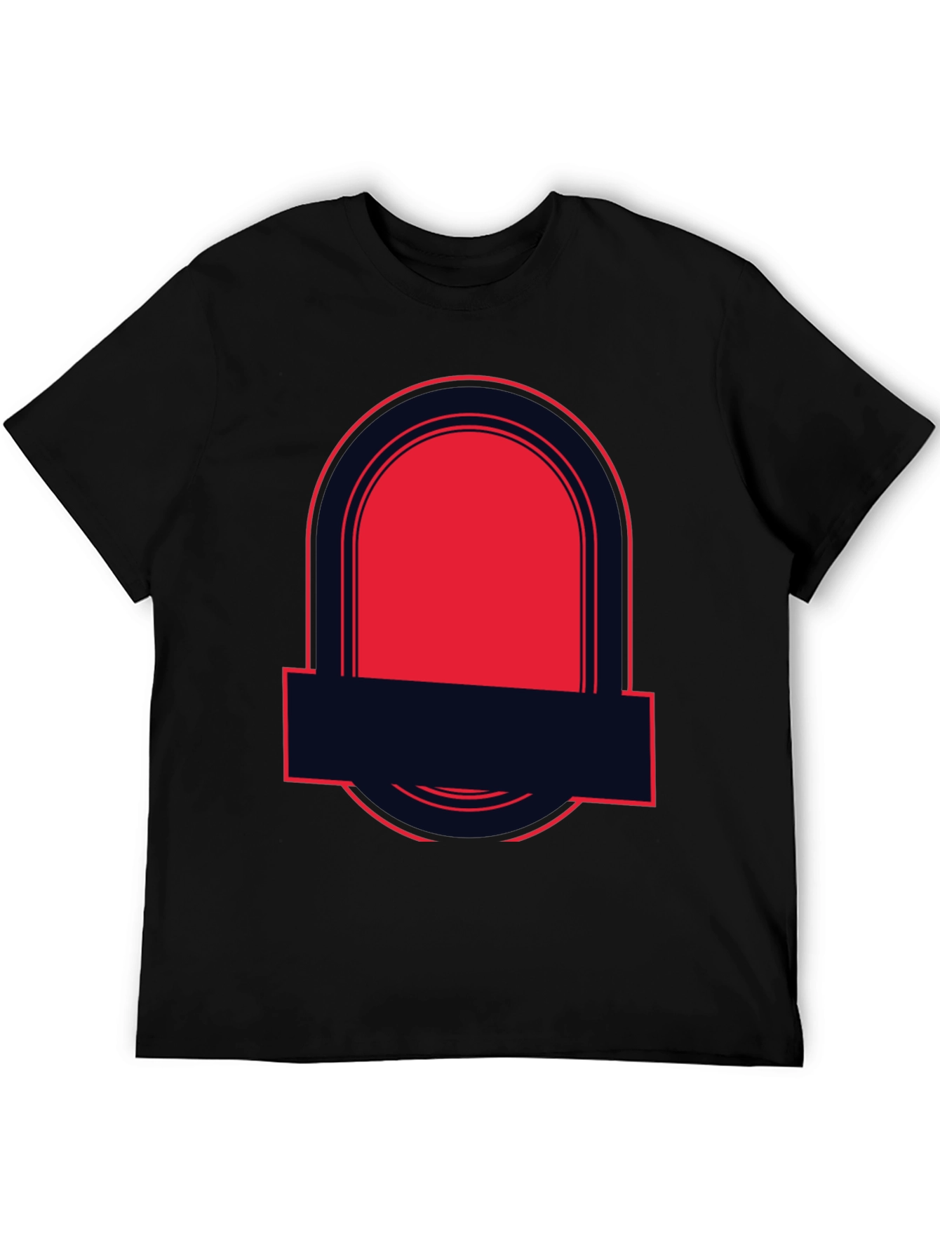 Bold Graphic Tee - Black with Red Accent