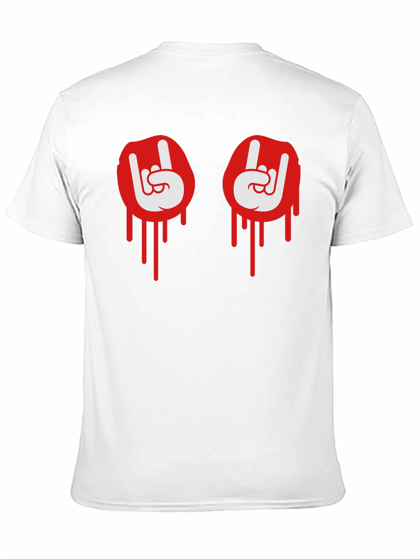 Rock On Dripping Hand Sign Graphic Tee