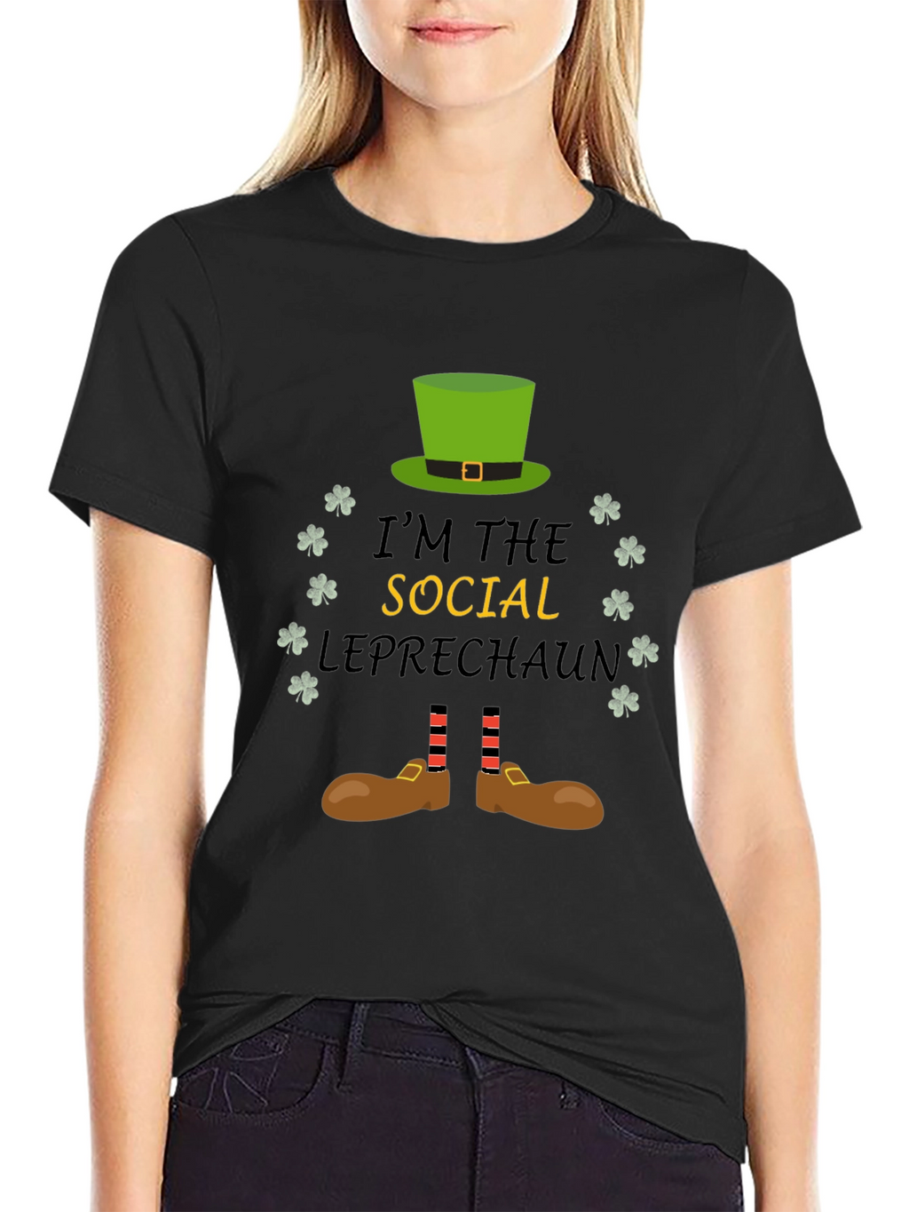 Social Leprechaun Graphic T-Shirt - St. Patricks Day