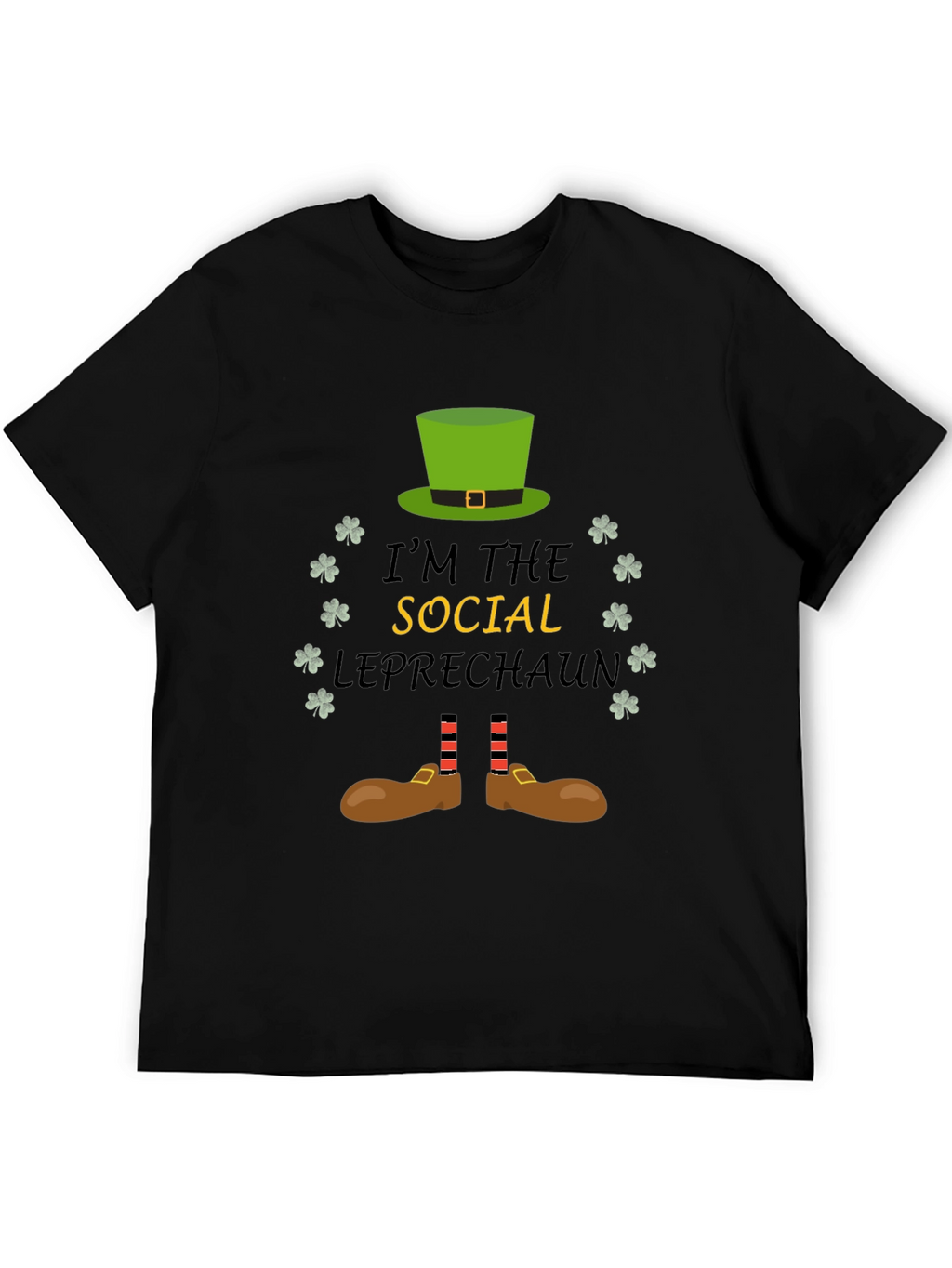 Social Leprechaun Graphic T-Shirt - St. Patricks Day