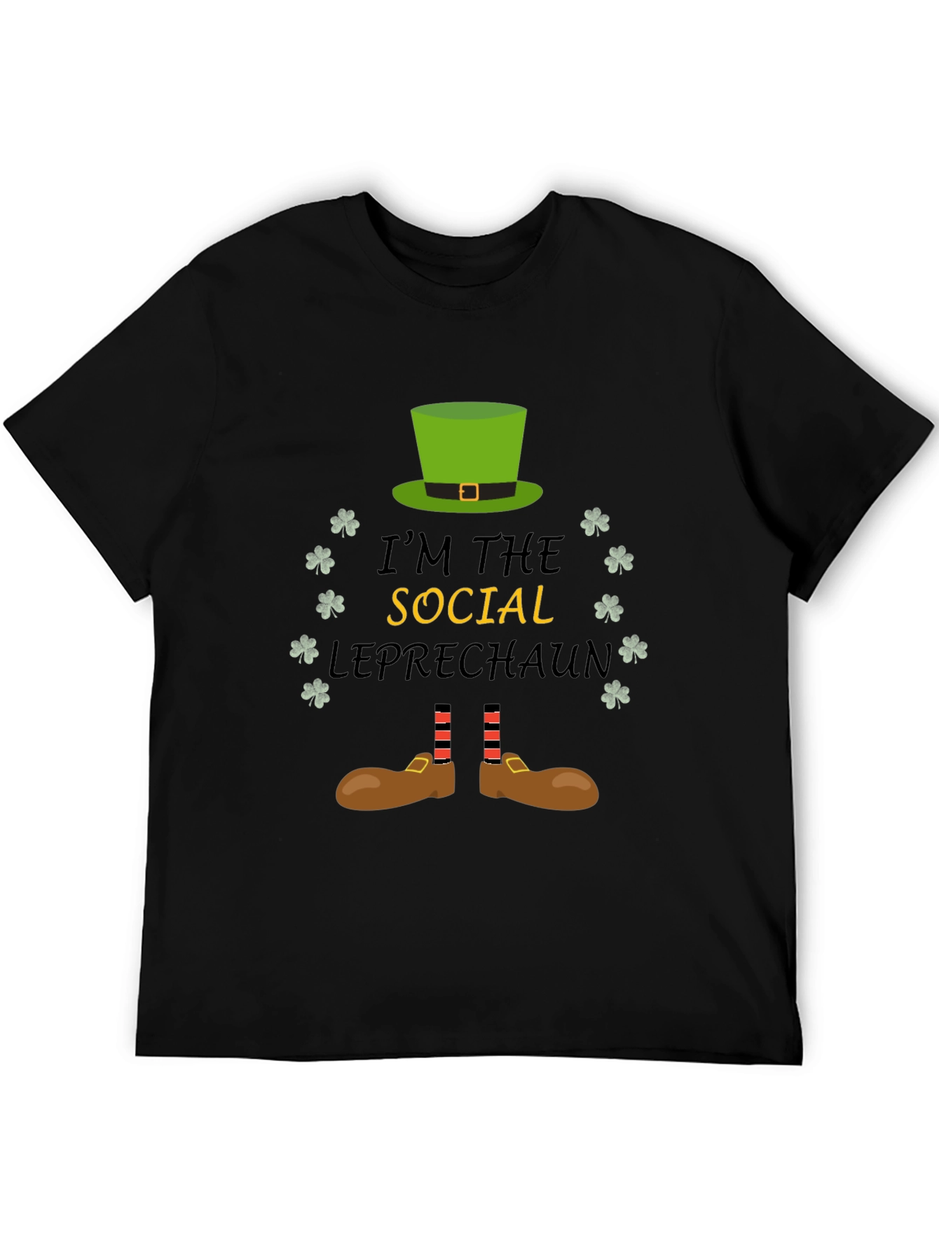 Social Leprechaun Graphic T-Shirt - St. Patricks Day