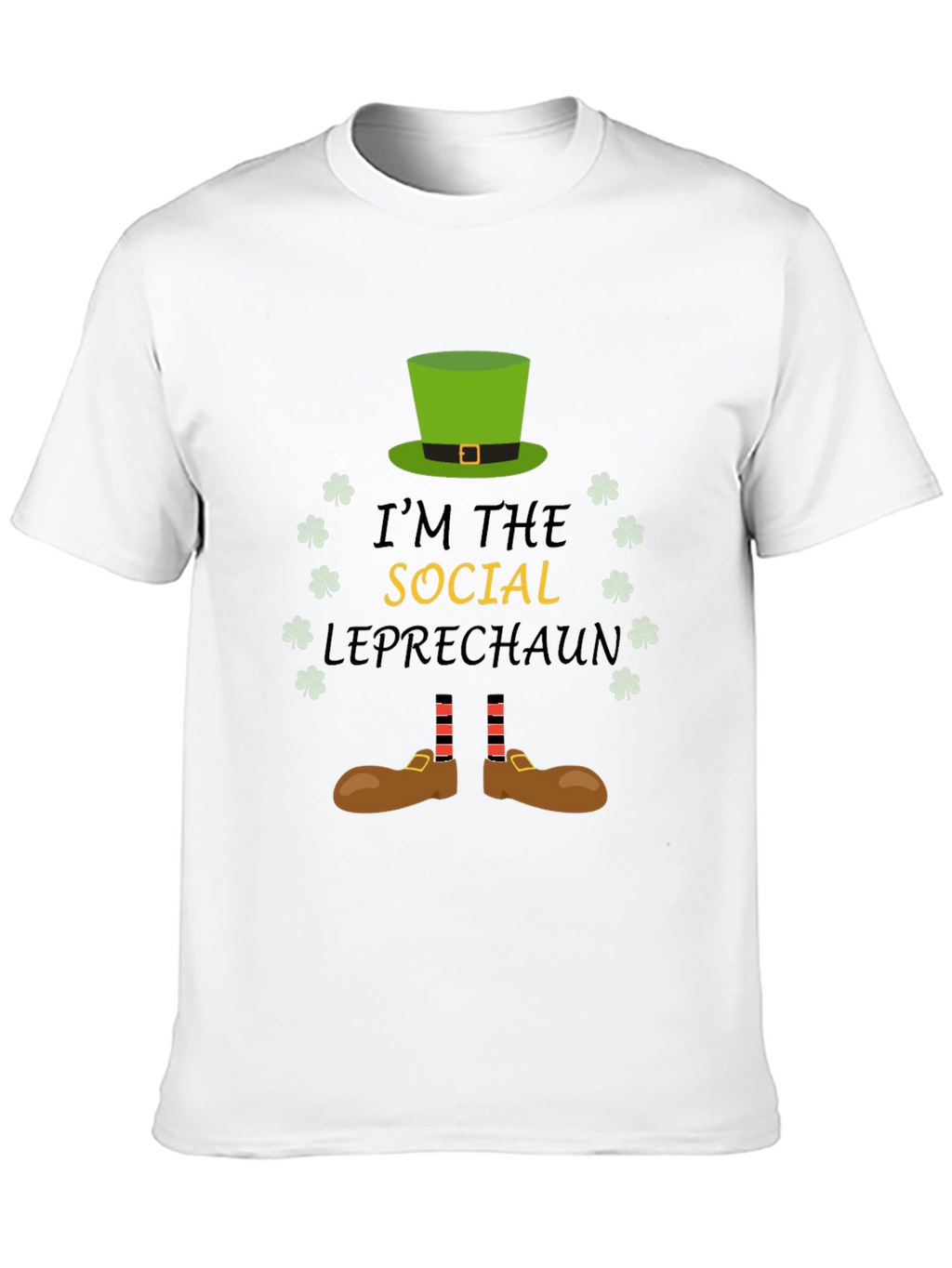 Social Leprechaun Graphic T-Shirt - St. Patricks Day