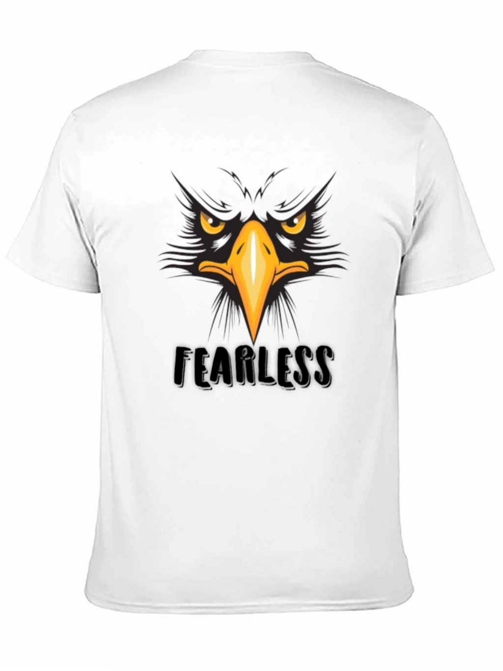 Fearless Eagle Graphic Tee - Black Cotton T-Shirt
