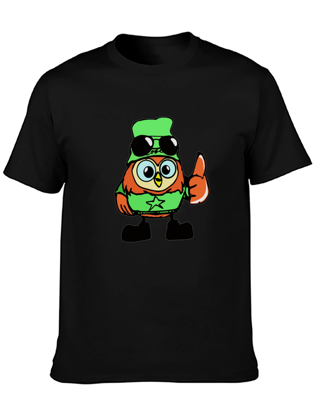 Cool Owl Cartoon Graphic T-Shirt
