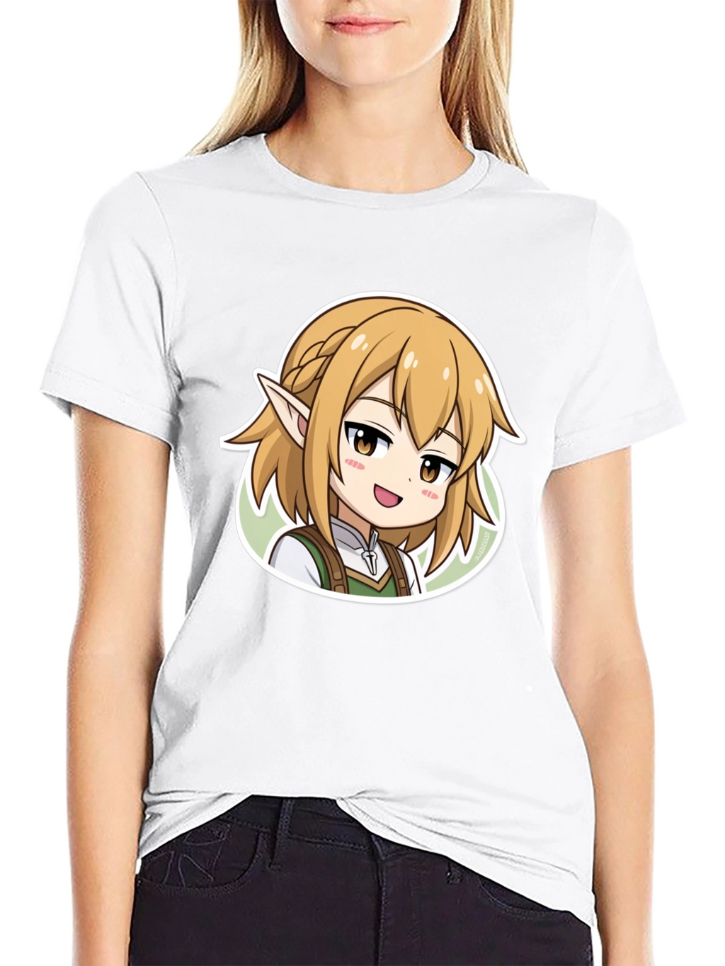 Anime Character Graphic Print Black T-Shirt