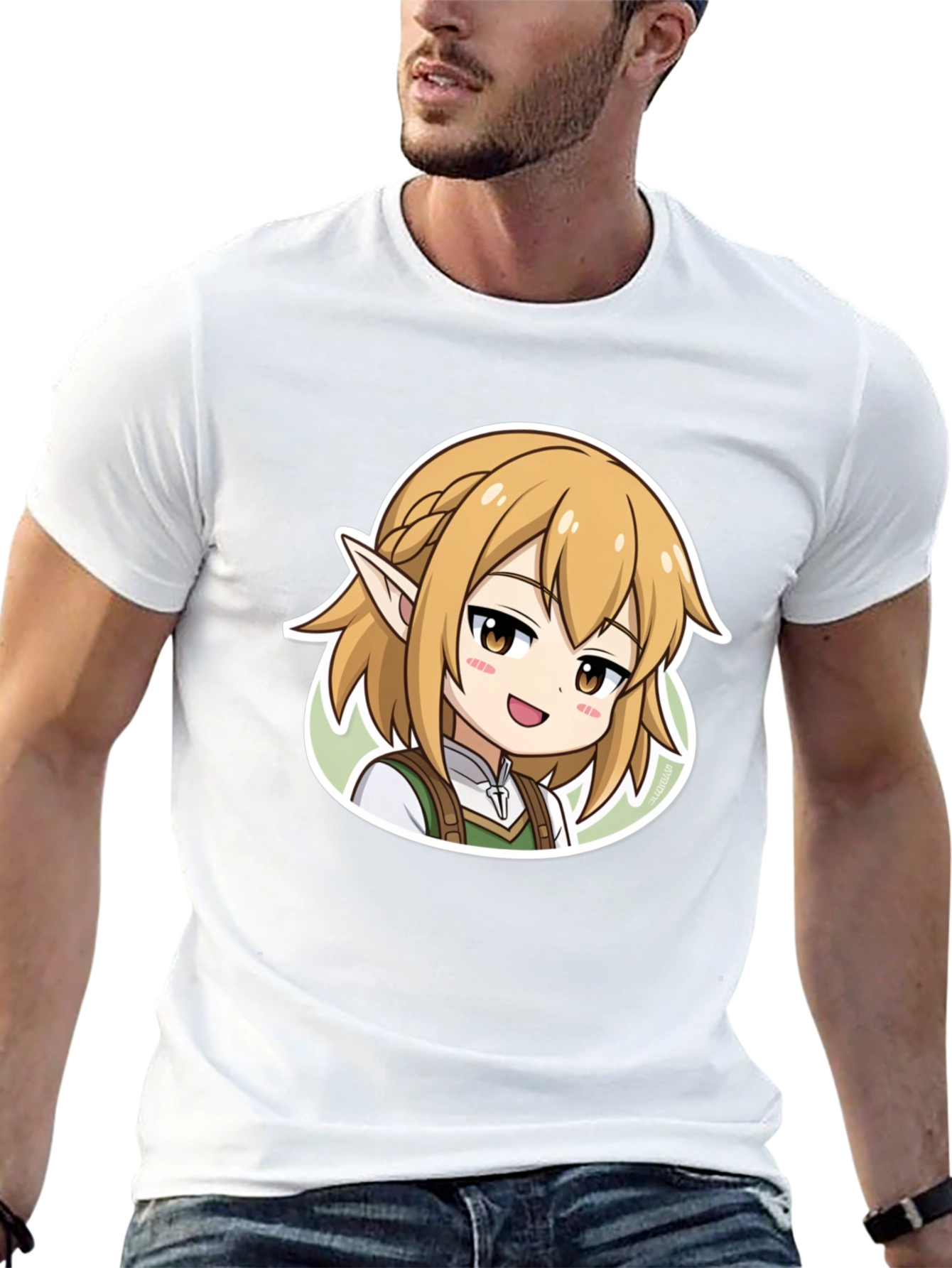 Anime Character Graphic Print Black T-Shirt