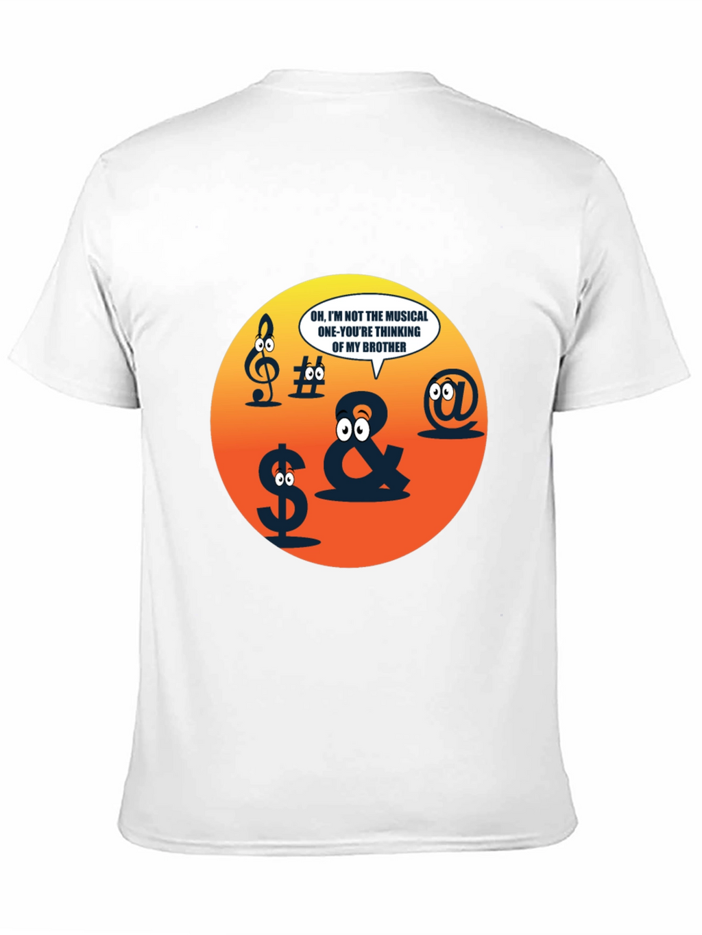 Funny Musical Pun Black T-Shirt - Graphic Symbols
