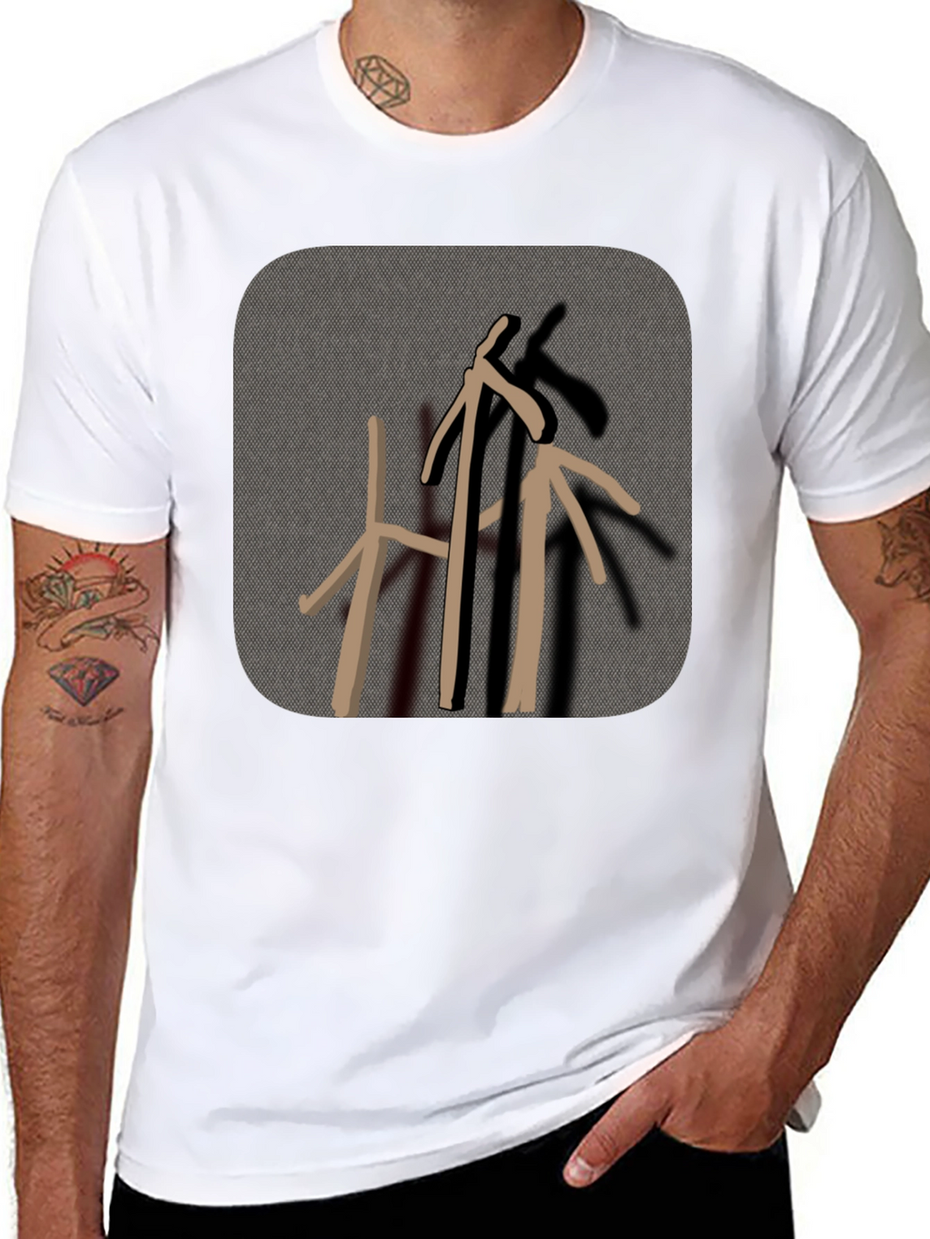 Abstract Graphic Print T-Shirt - Casual Style