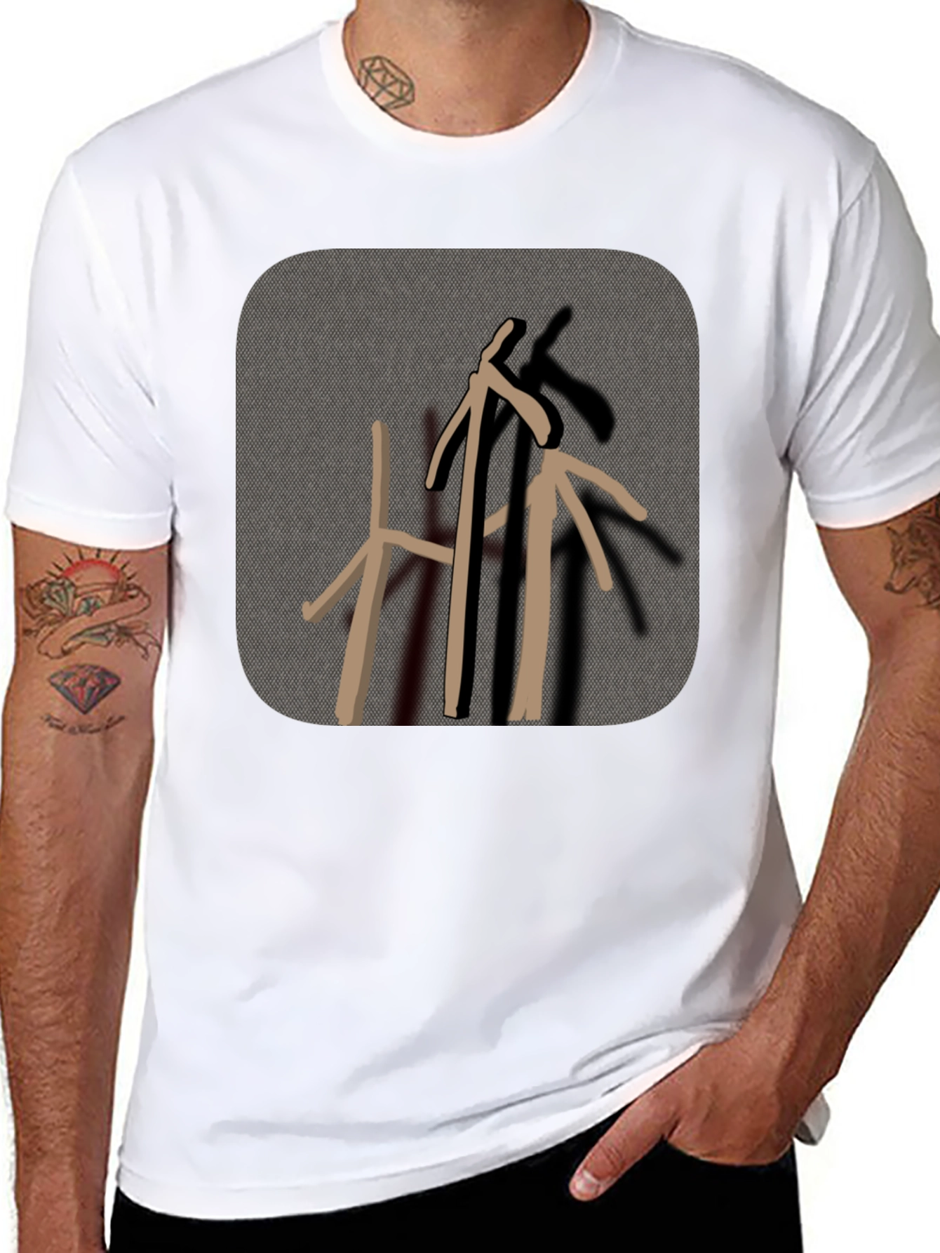 Abstract Graphic Print T-Shirt - Casual Style