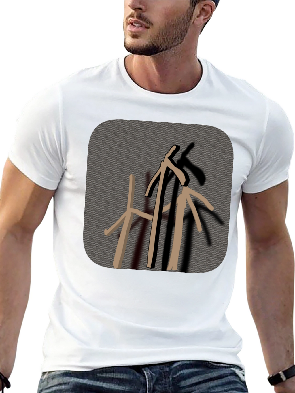 Abstract Graphic Print T-Shirt - Casual Style
