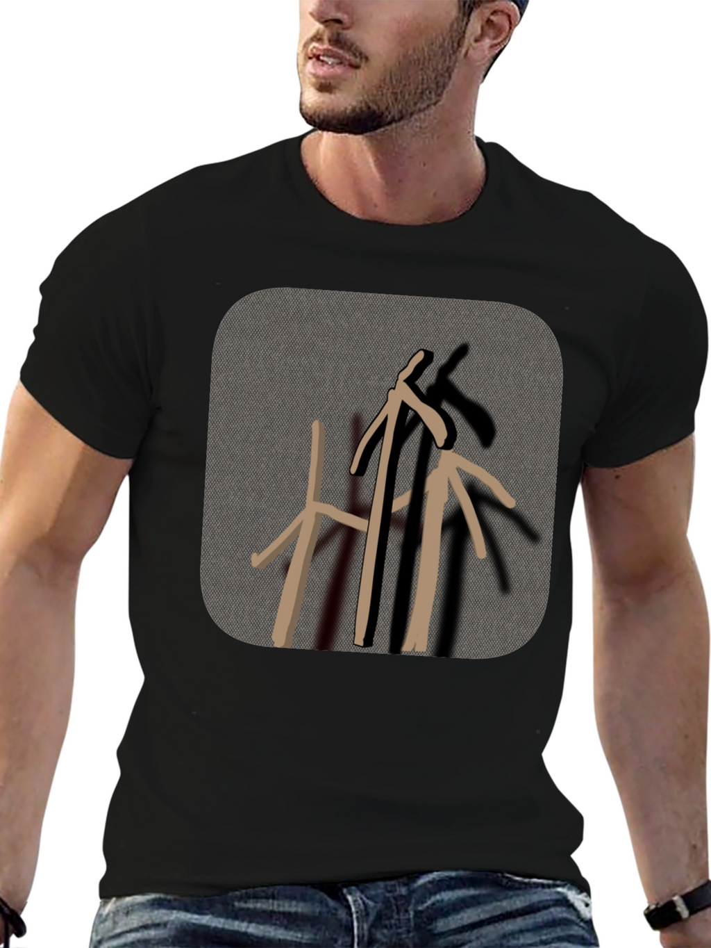 Abstract Graphic Print T-Shirt - Casual Style