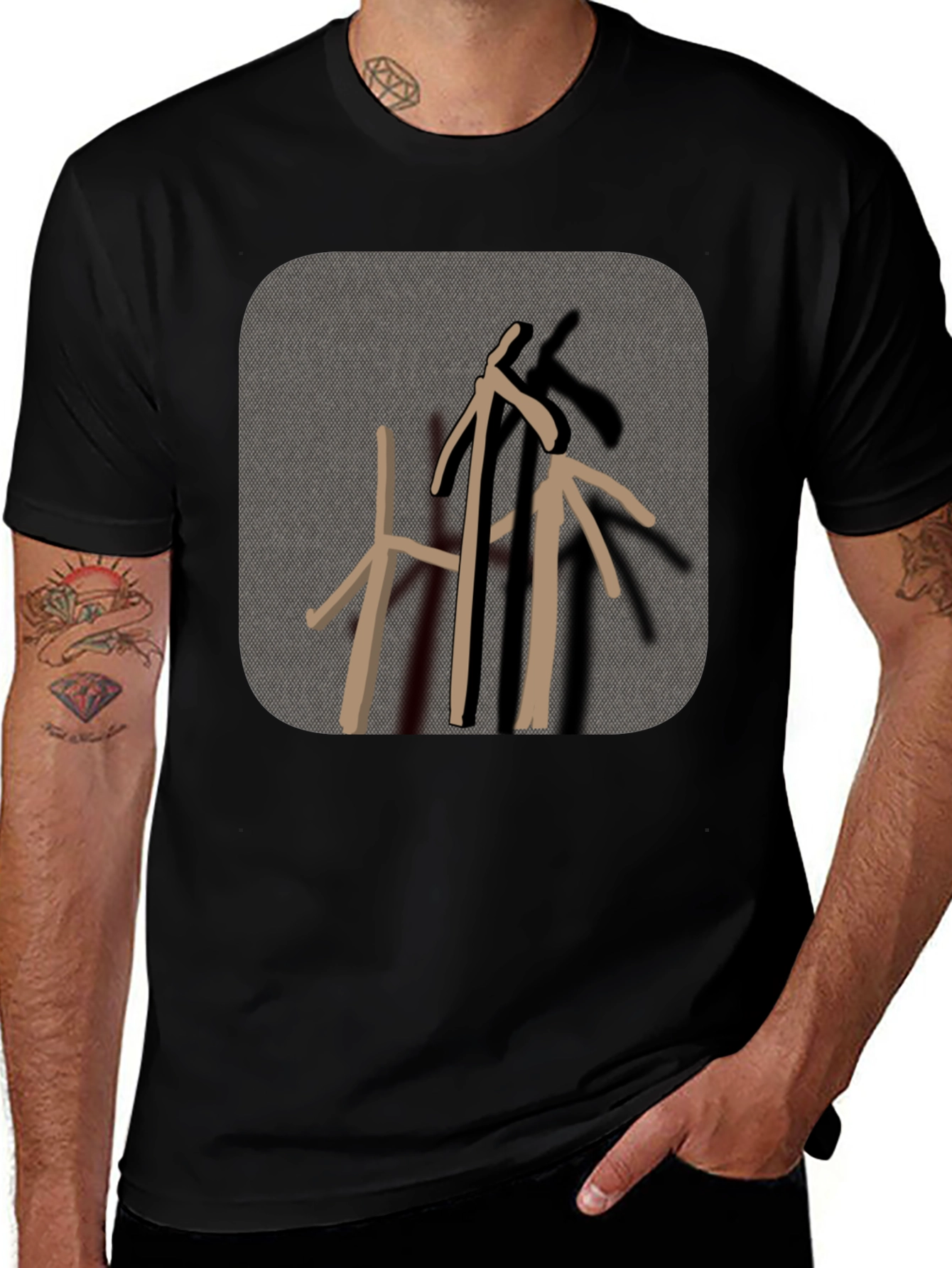 Abstract Graphic Print T-Shirt - Casual Style