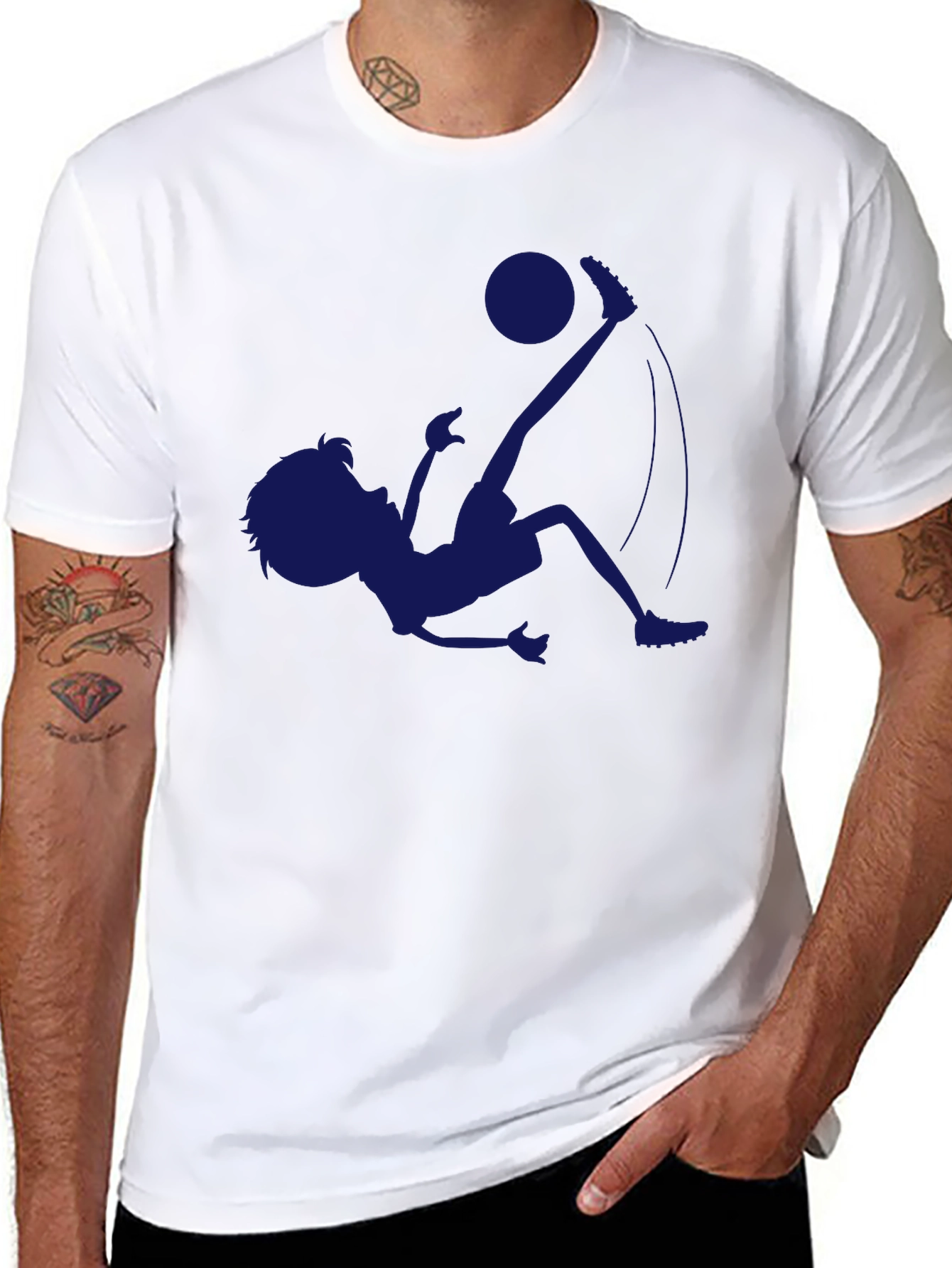 Soccer Kick Graphic Tee - Stylish Black T-Shirt