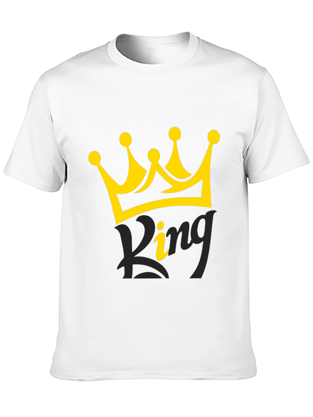King Crown Graphic Black T-Shirt for Men