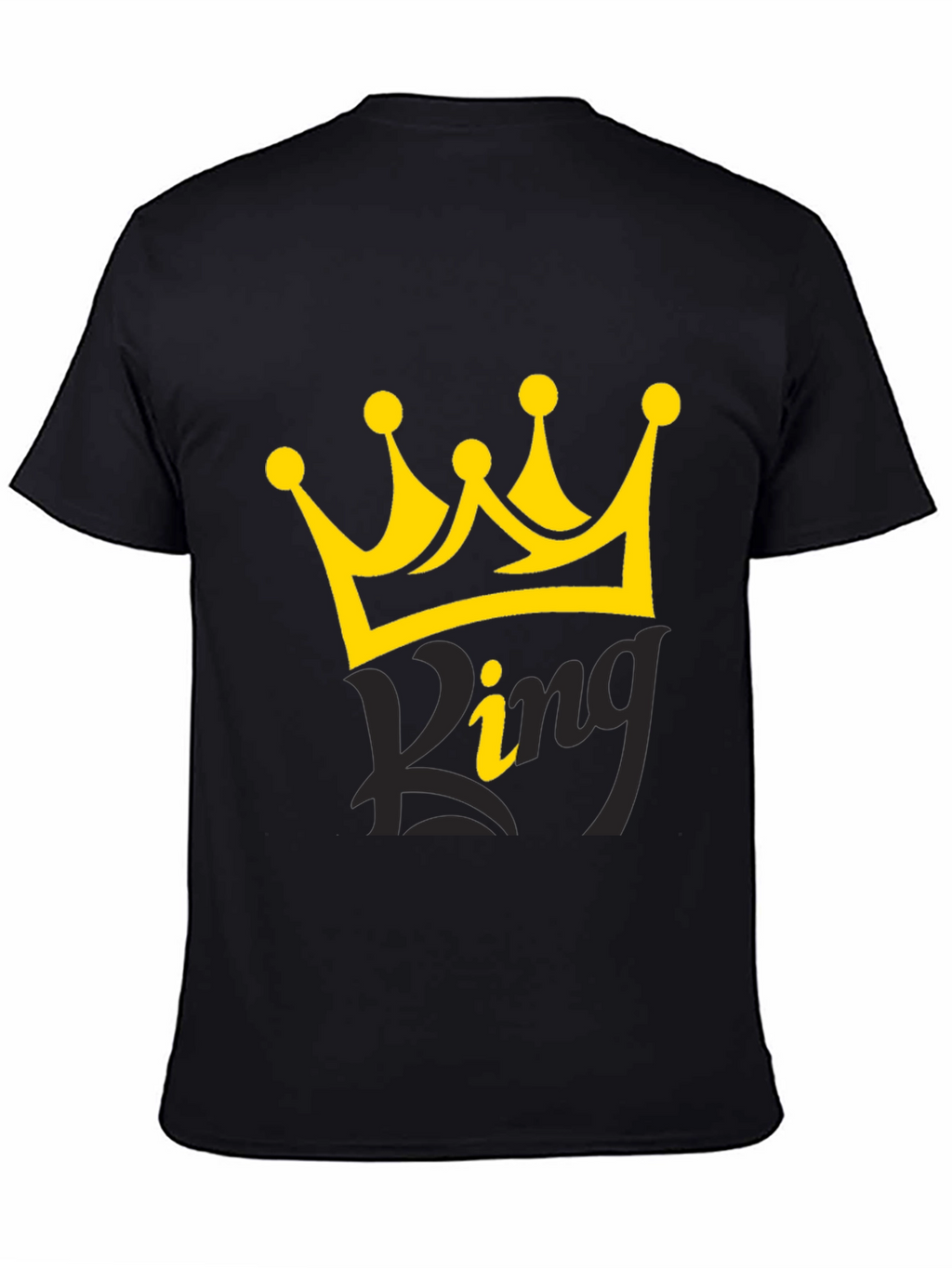 King Crown Graphic Black T-Shirt for Men