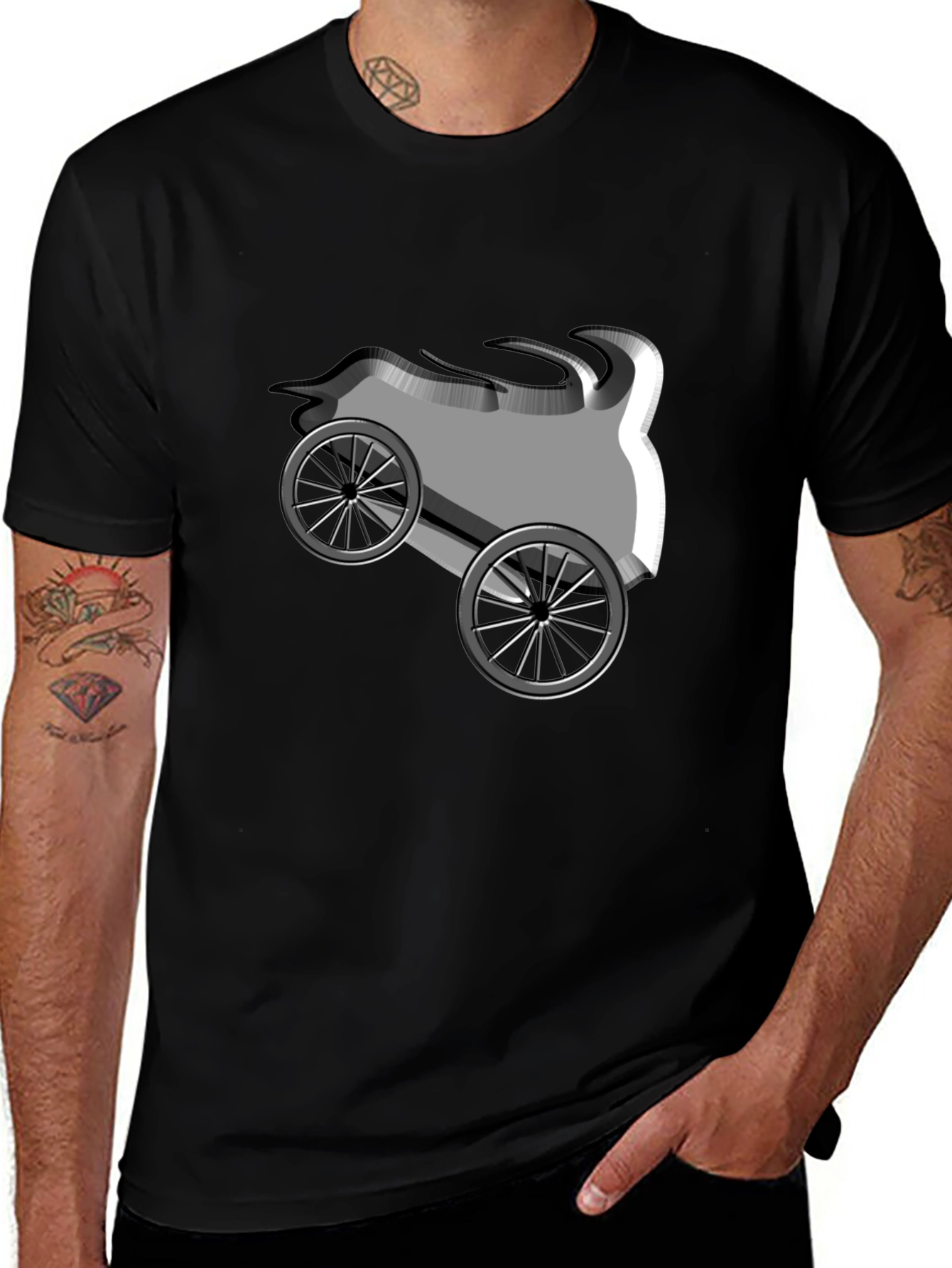 Modern Art Print T-Shirt - Abstract Design