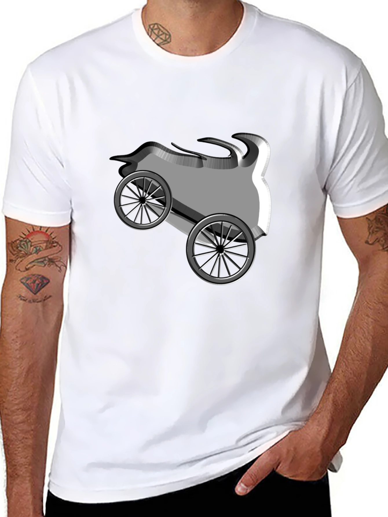 Modern Art Print T-Shirt - Abstract Design