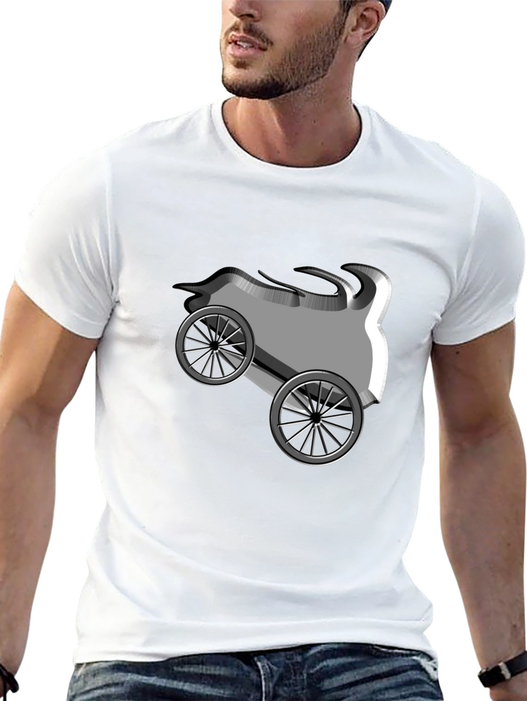 Modern Art Print T-Shirt - Abstract Design