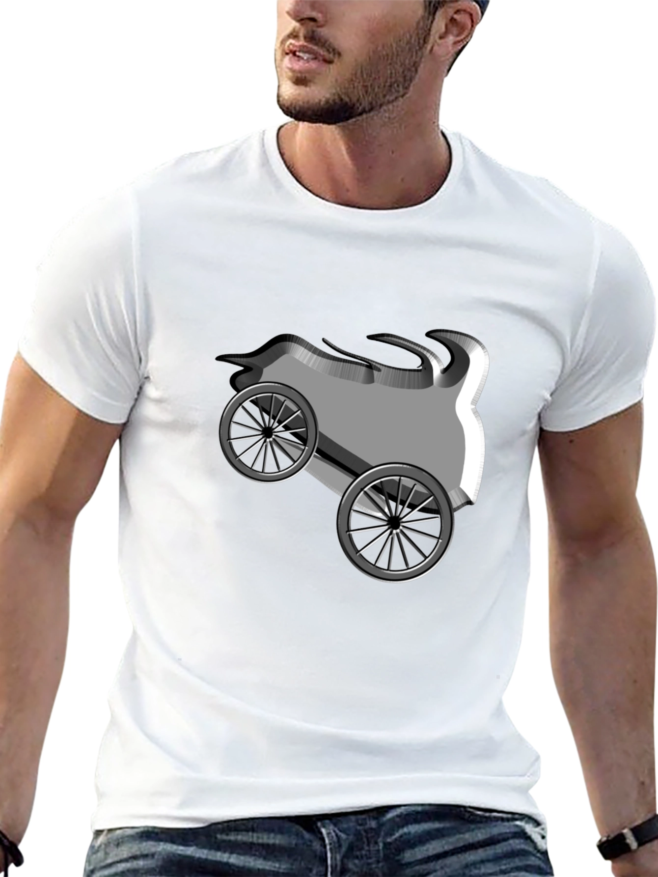 Modern Art Print T-Shirt - Abstract Design