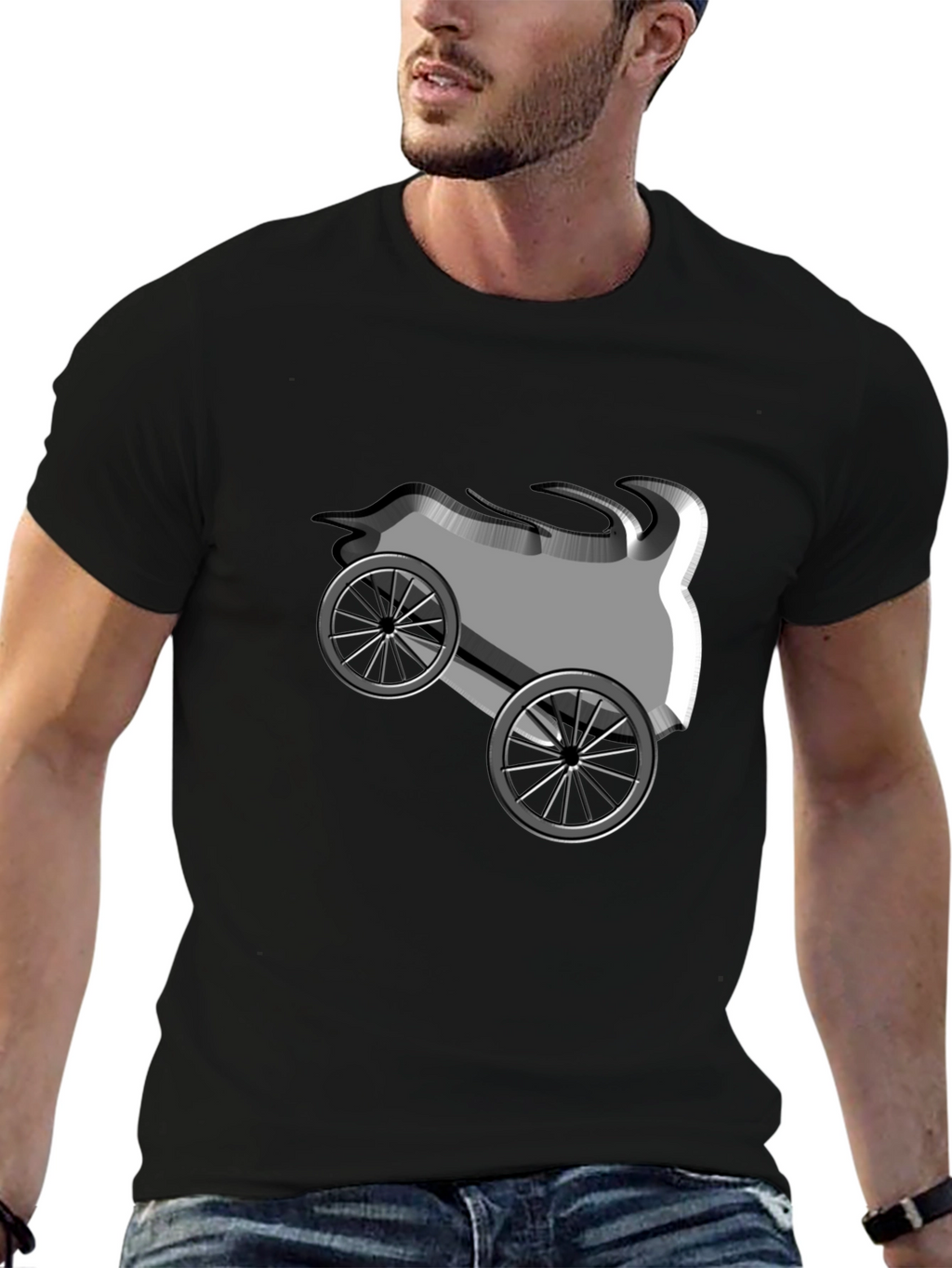Modern Art Print T-Shirt - Abstract Design