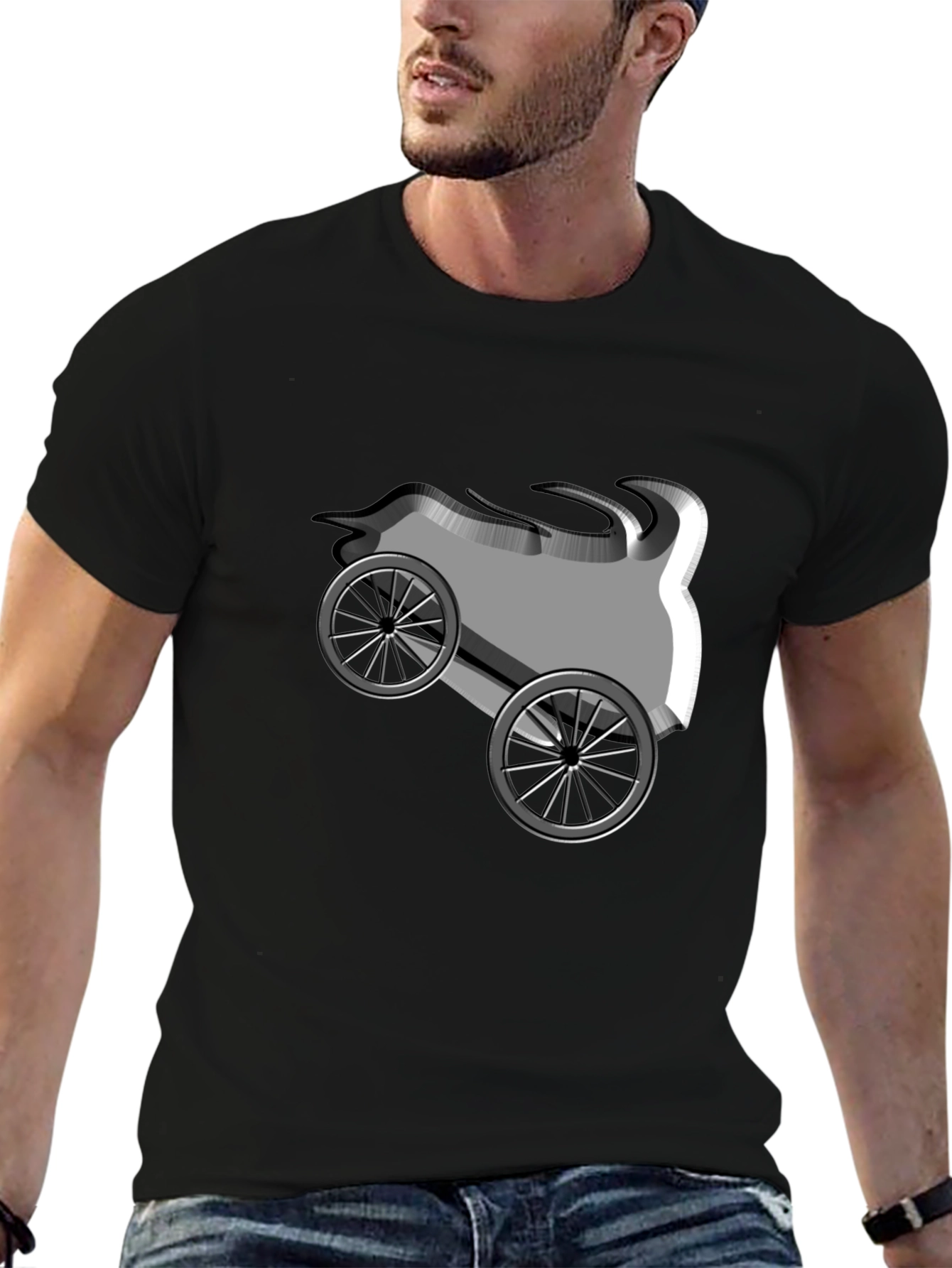 Modern Art Print T-Shirt - Abstract Design