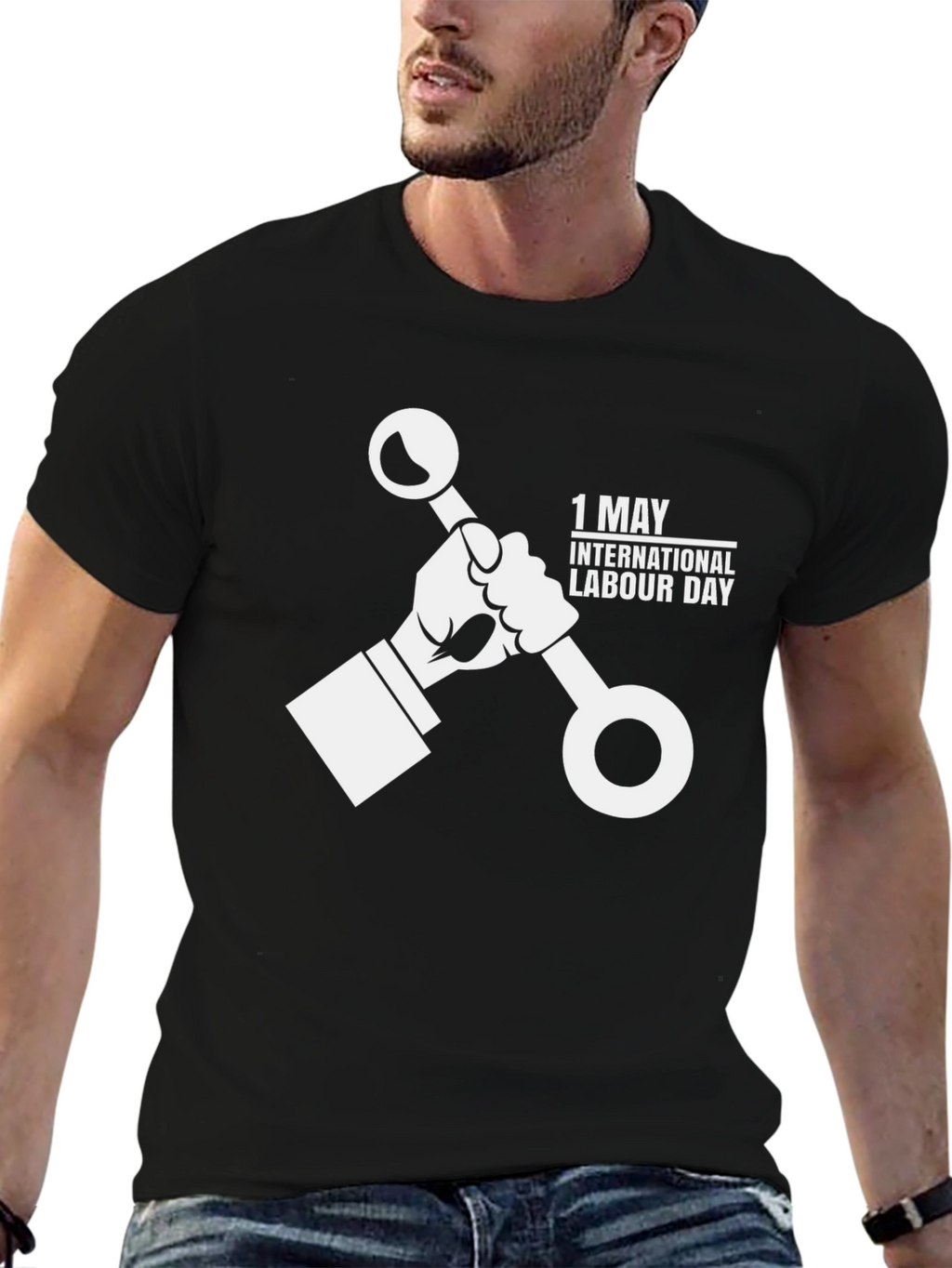 International Labour Day Black T-Shirt