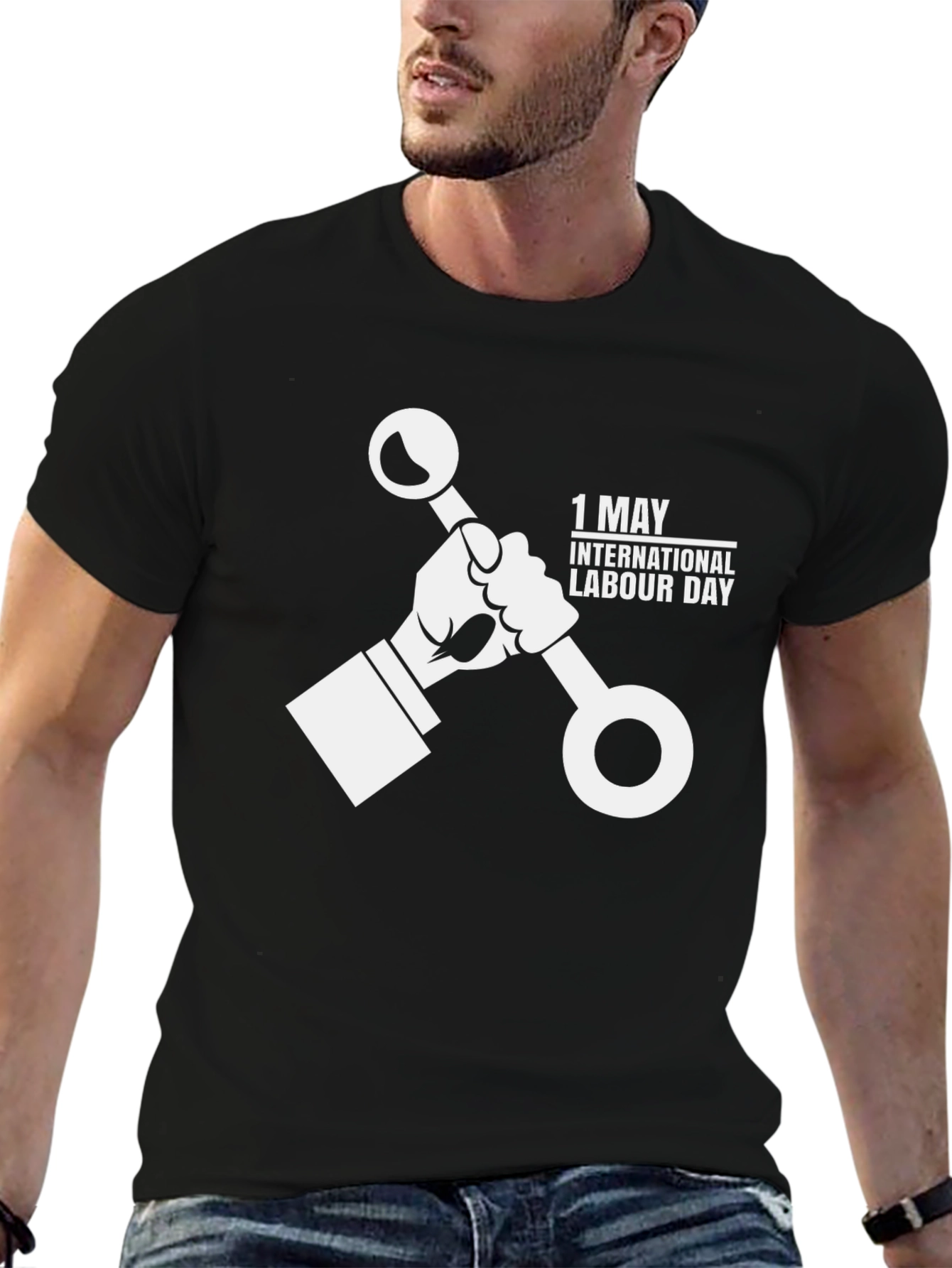 International Labour Day Black T-Shirt