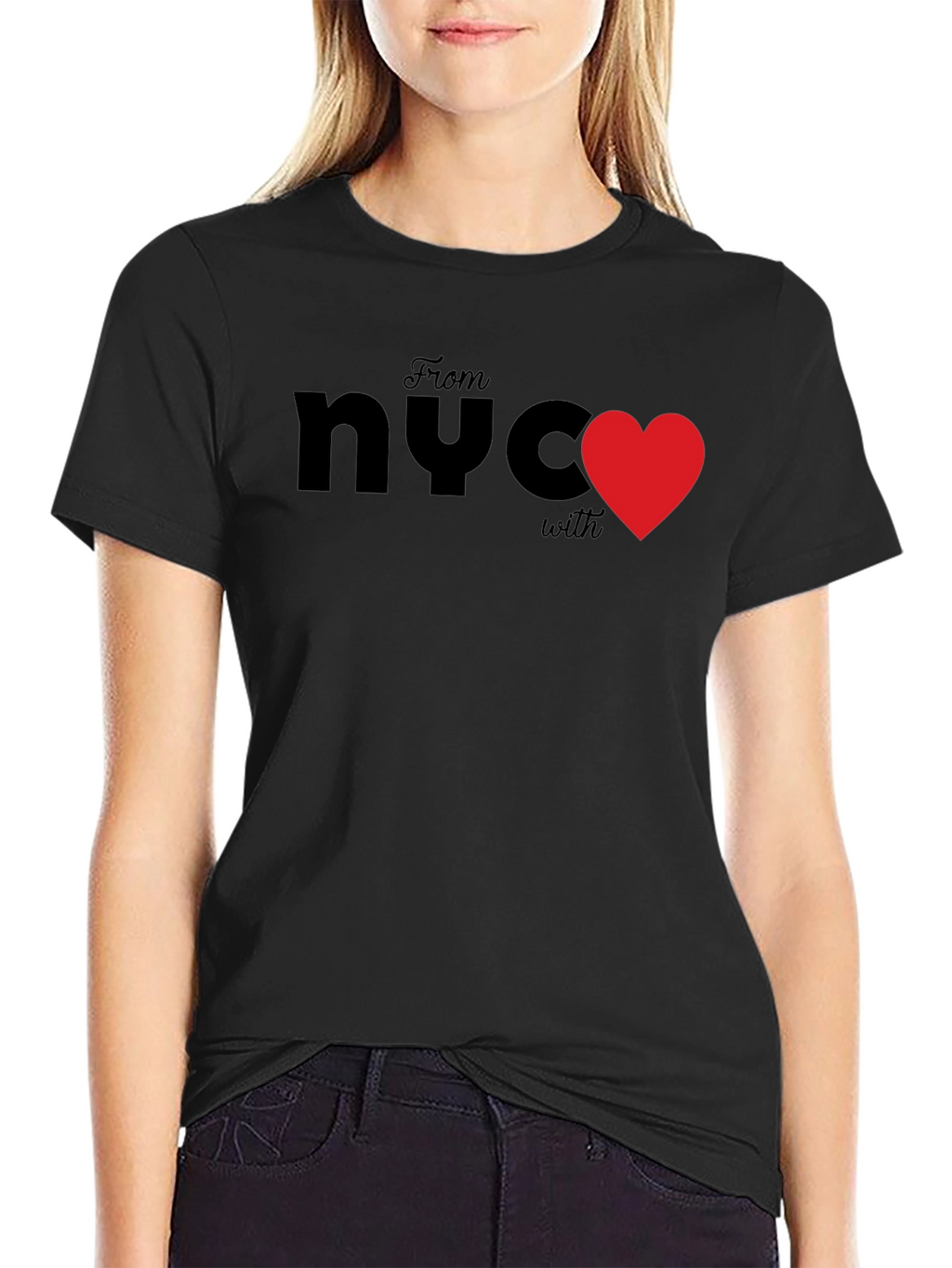 NYC Heart T-Shirt - Unisex Black Tee