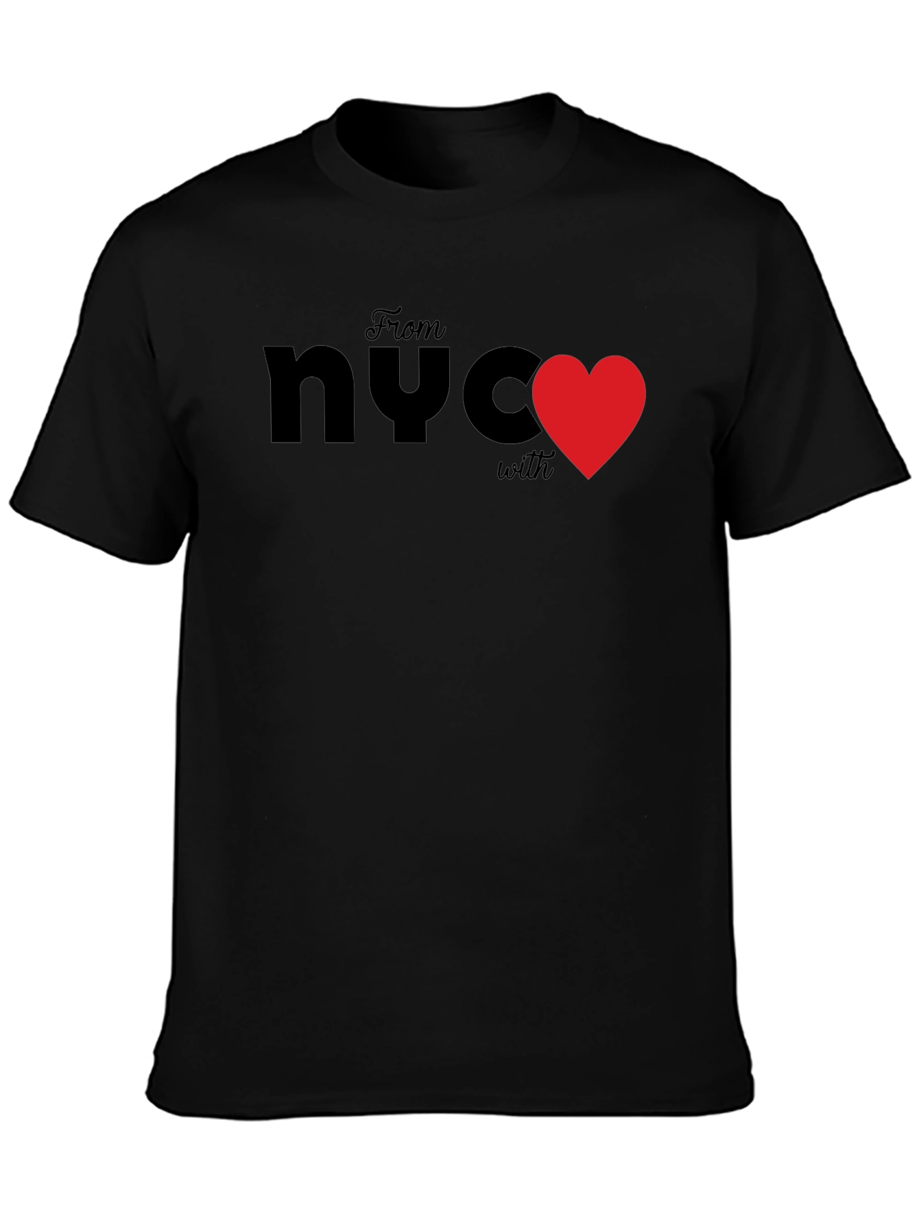 NYC Heart T-Shirt - Unisex Black Tee